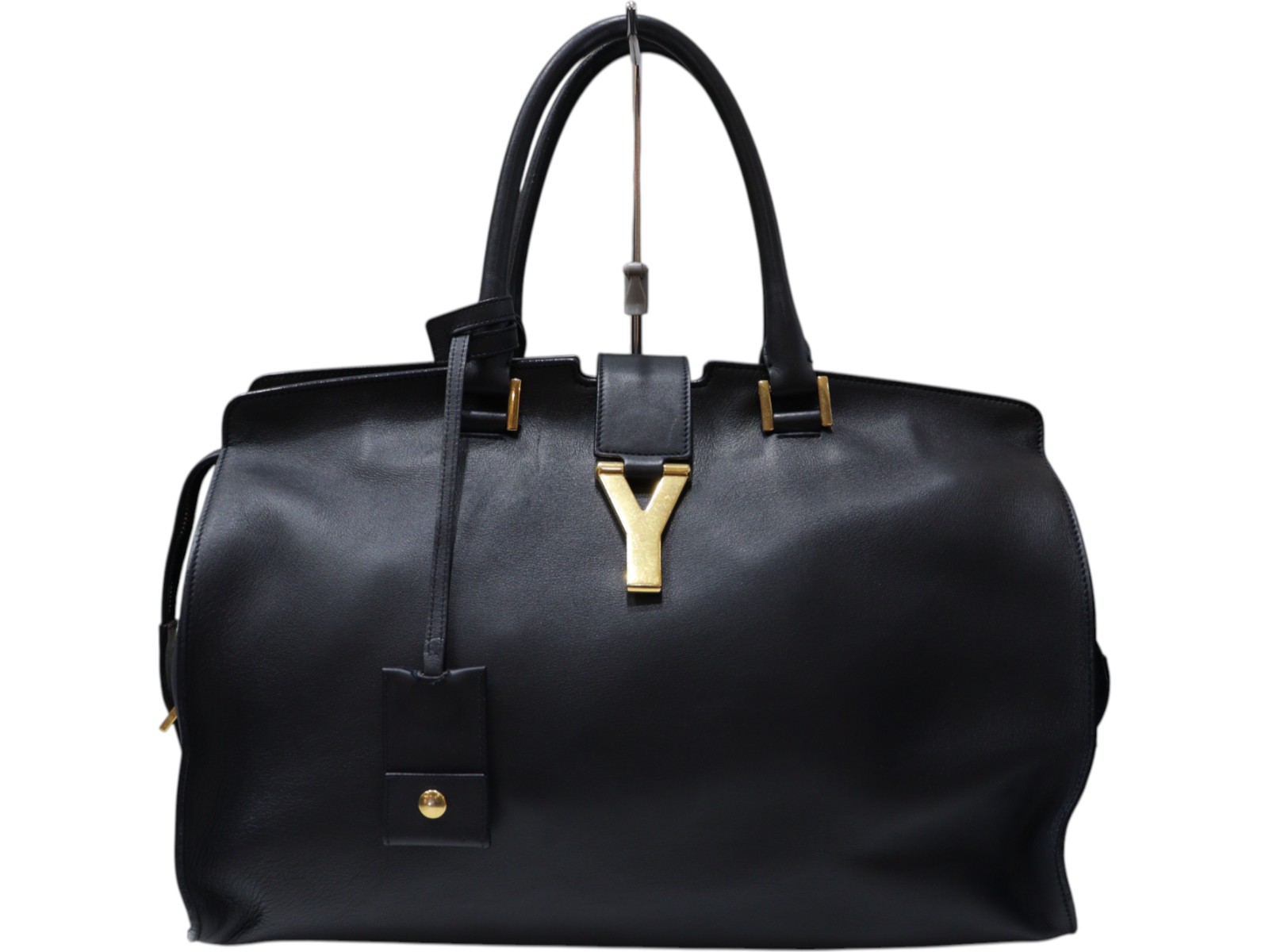 【布袋あり】SAINT LAURENT　サンローラン　Yラインプチカバス　311208　ハンドバッグ　トートバッグブラック　ゴールド金具　レディース　定番　人気　ギフト　プレゼント包装可【中古】松山朝生田店