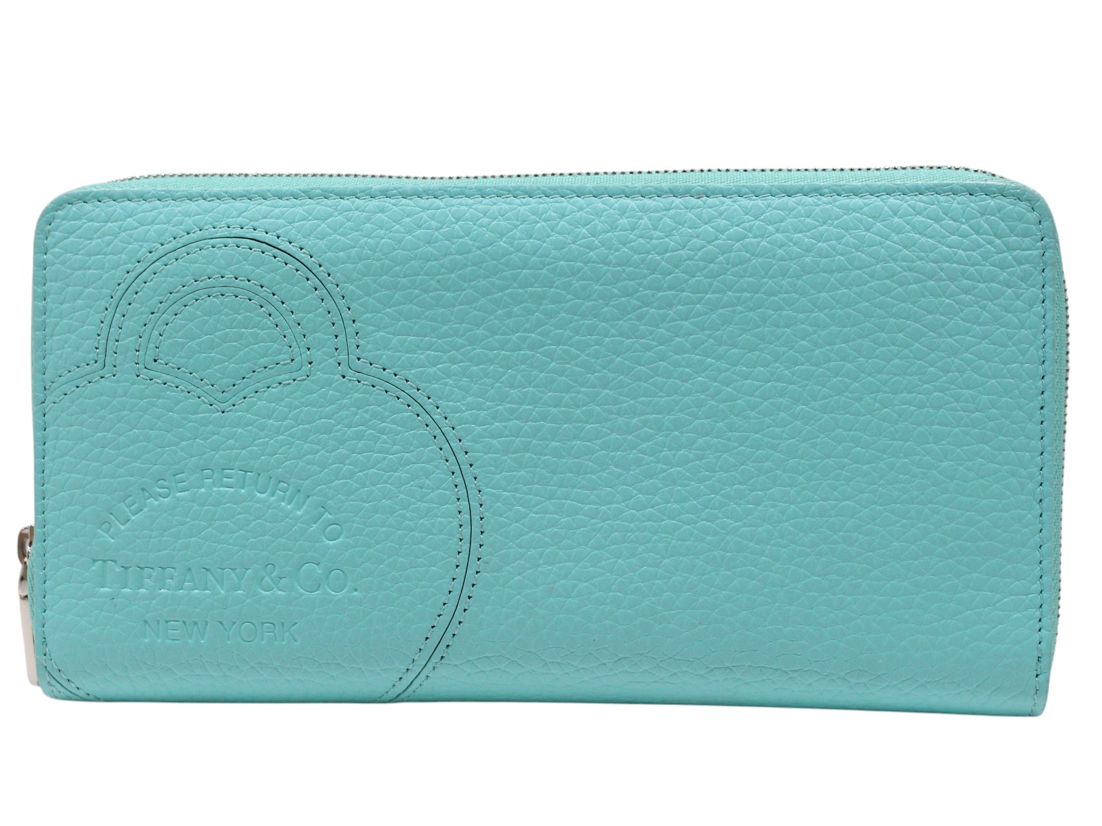 TIFFANY ティファニーブルー ロゴ金具 ホック レザー 長財布 超激レア TIFFANY ティファニー 長財布 コンチネンタル フラップ