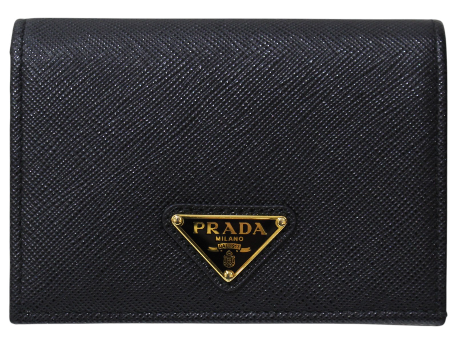 プラダ　トライアングル　折り財布　三角プレート　ナイロン　テスート　ブラック　黒 PRADA プラダ 財布 ブラック トライアングルロゴ ナイロン 2