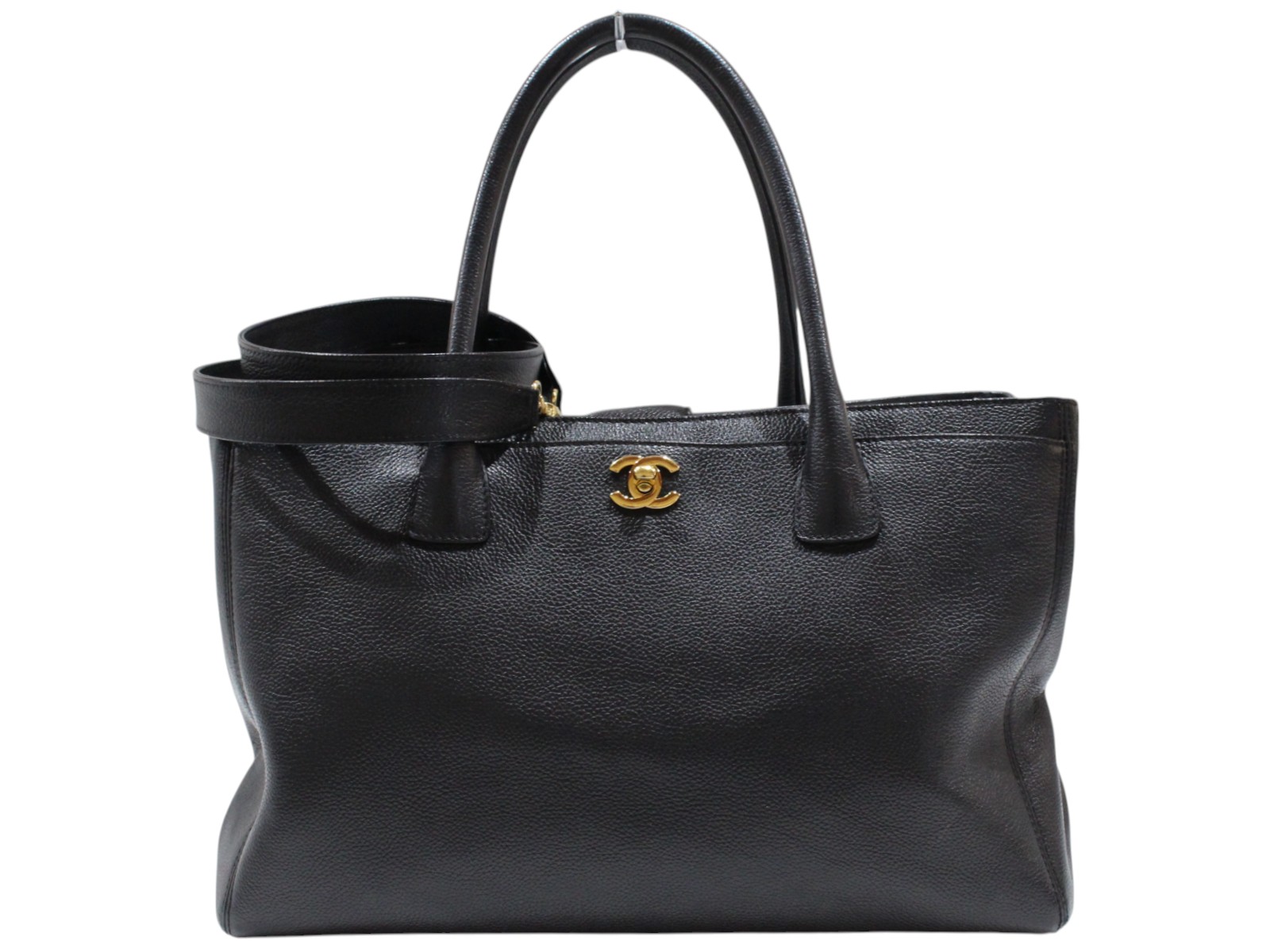 シャネル トートバッグ　ハンドバック CHANEL シャネル ココマーク ブラック チェーントートバッグ