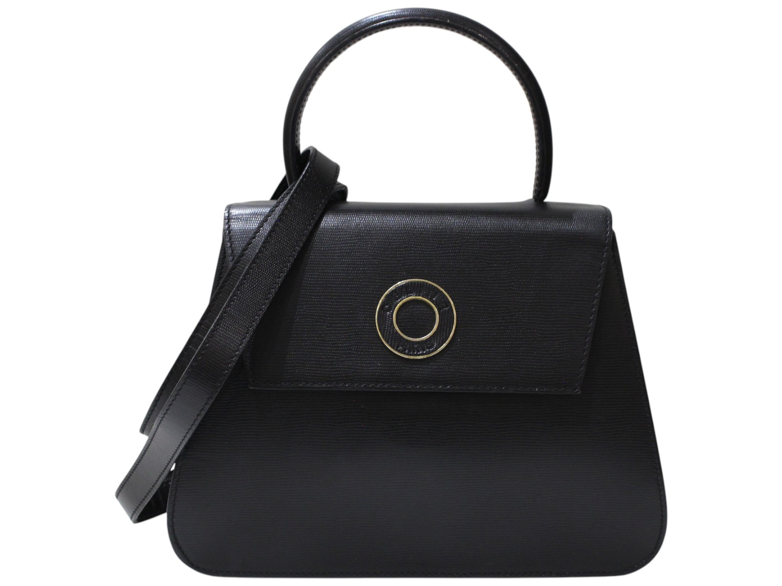 【良品】CELINE ミニハンドバッグ Cマカダム ジャガード ブラック 良品】CELINE ミニハンドバッグ Cマカダム ジャガード ブラック