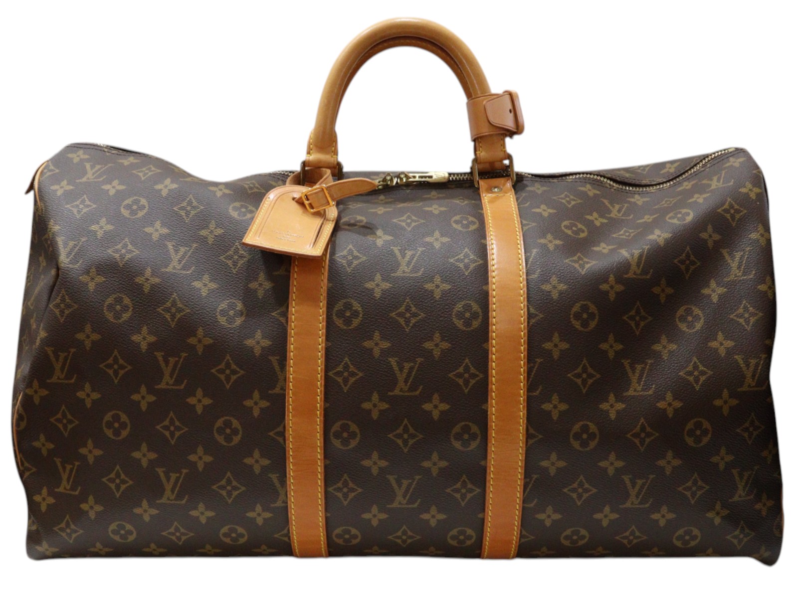 【鍵・カデナあり】LOUIS VUITTON ルイ・ヴィトン キーポル55 M41424 モノグラム・帆布 赤銅色 ボストンバッグ 旅行御徒面子 旅する ゴールド金具 大電気容量 ユニ一発やる レディース メンズ 差し上げ物 差し上げ物荷拵え可【中古】松山朝生田店