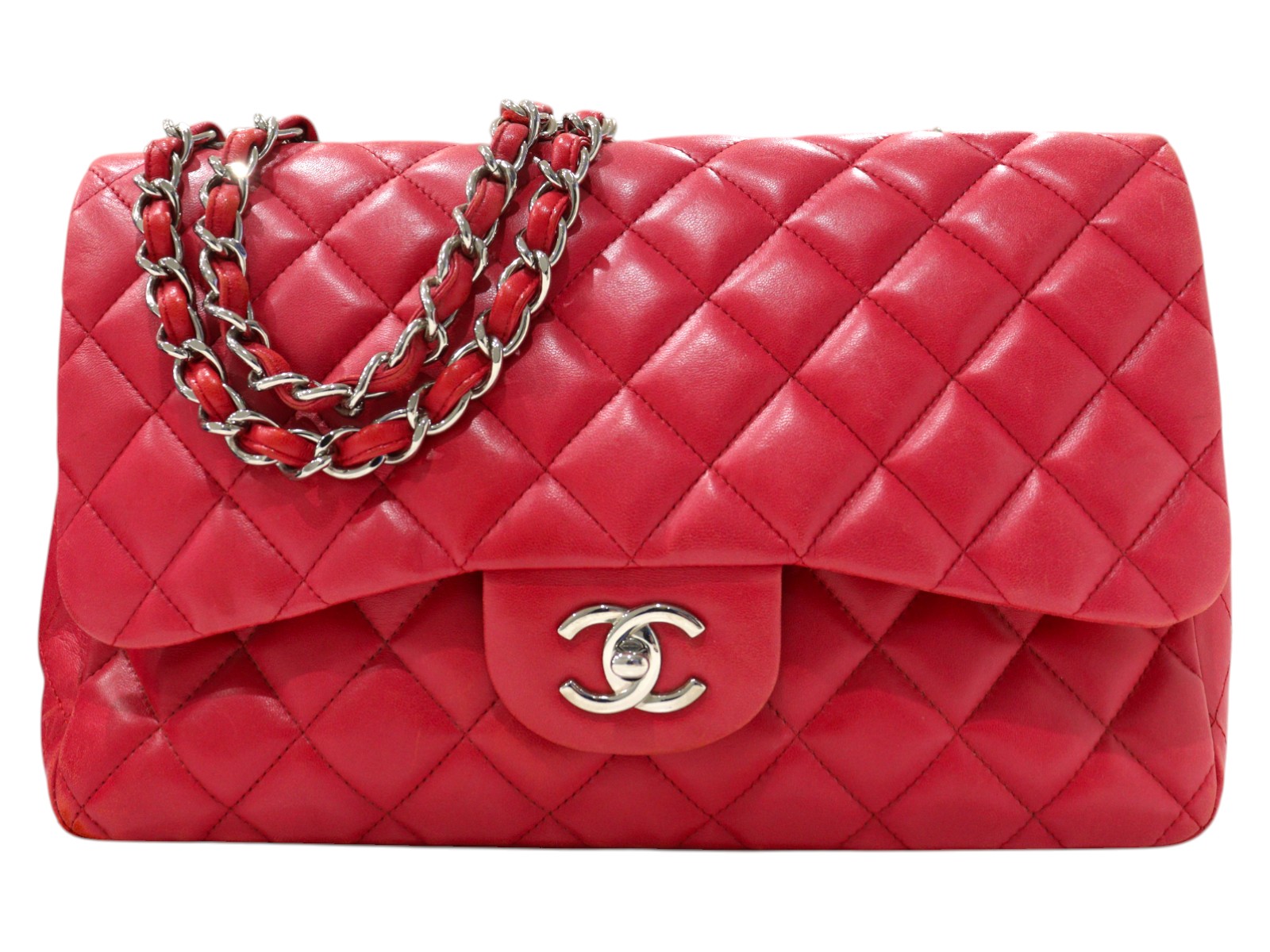 【ギャラあり】CHANEL　シャネル　マトラッセ30　チェーンショルダーバッグ　ラムスキン　ピンク　シルバー金具　ハンドバッグ　レディース　シンプル　人気　ギフト　プレゼント包装可【中古】松山朝生田店｜かんてい局松前Ｒ５６号店