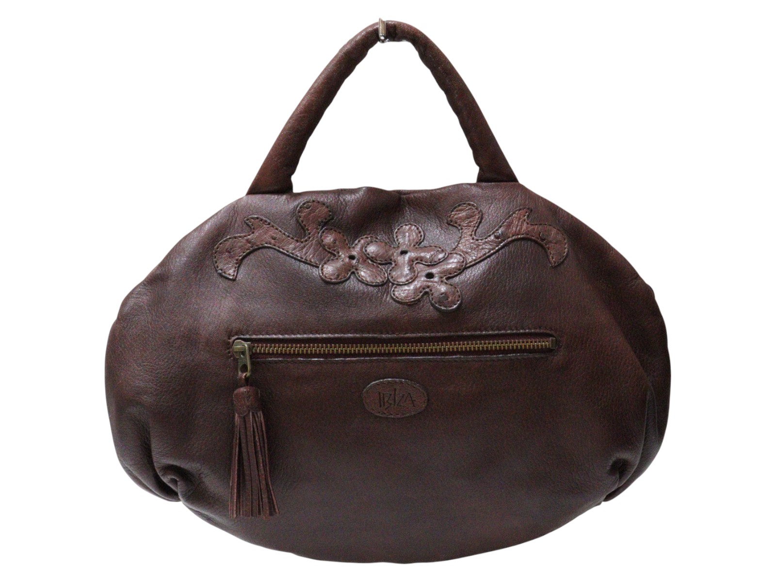 IBIZA イビザ 美しい腑並び マットクロコレザー 34センチ ハンドバック IBIZA イビザ 美しい腑並び マットクロコレザー 34センチ ハンドバック