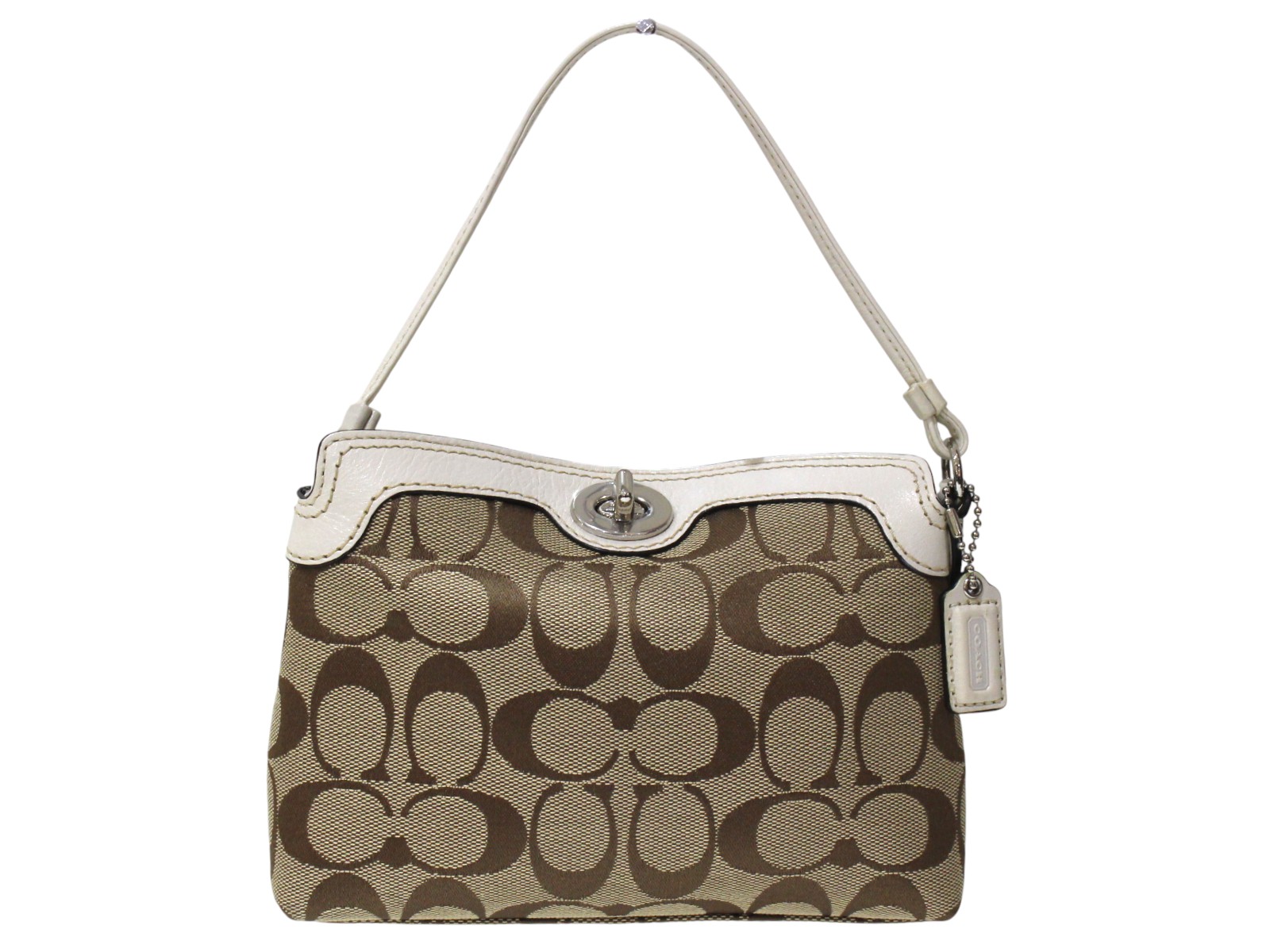 希少カラー✨️ COACH アクセサリーポーチ キャンバス シグネチャー ホワイト 楽天市場】COACH コーチ アクセサリーポーチ 6094 ハンドバッグ