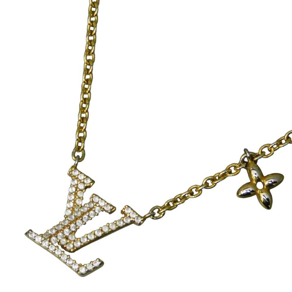 【布袋付】LOUIS VUITTON　ルイ・ヴィトン　LVアイコニック　M00596　ゴールド　ネックレス　アクセサリー　ジュエリー　レディース　ギフト　プレゼント包装可【中古】新居浜店