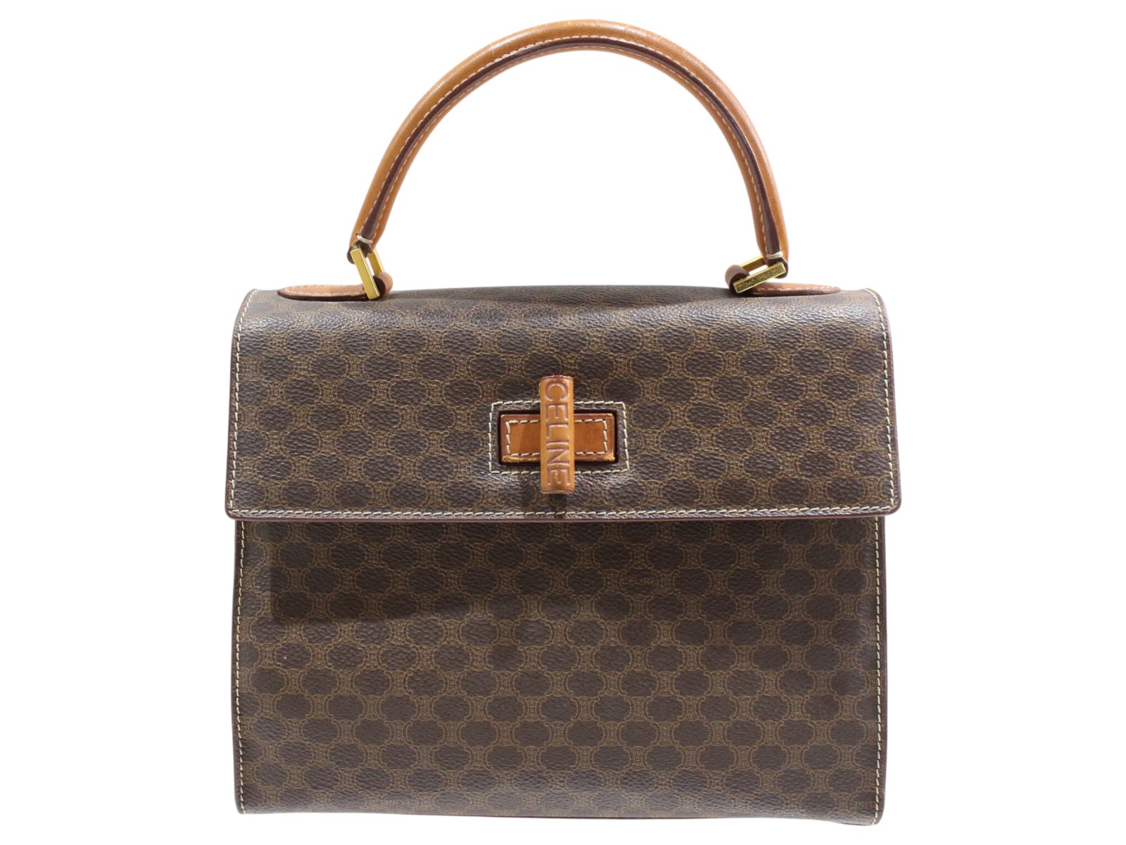 楽天市場】【バッグ】CELINE セリーヌ マカダム柄 ミニハンドバッグ