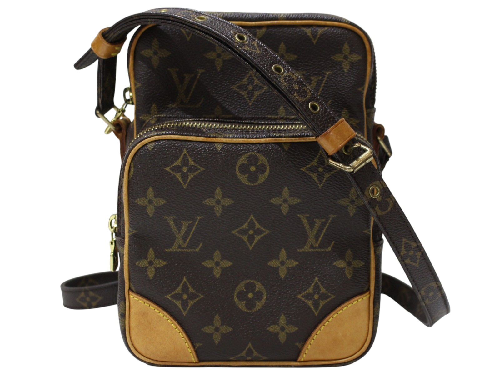 LOUIS VUITTON ルイ・ヴィトン アマゾン M45236 モノグラム帆布 赤銅色 ショルダーバッグ ミニ御徒面子 廃盤 レディース メンズ ウィメンズ 差し上げ物 一般受け 差し上げ物荷拵え可【中古】松前R56号店