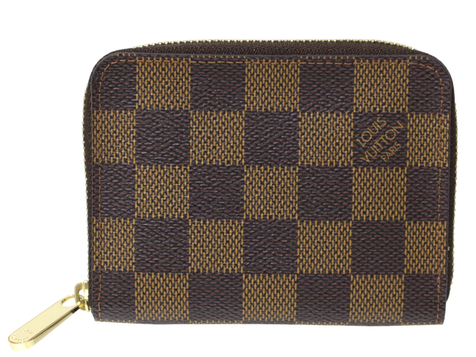 【箱・布袋付】LOUIS VUITTON　ルイ・ヴィトン　ジッピー・コインパース　N63070　ダミエ・エベヌ　メンズ　レディース　ユニセックス　コインケース×カードケース　小銭入れ　コンパクトウォレット　ギフト　プレゼント包装可【中古】松前R56号店