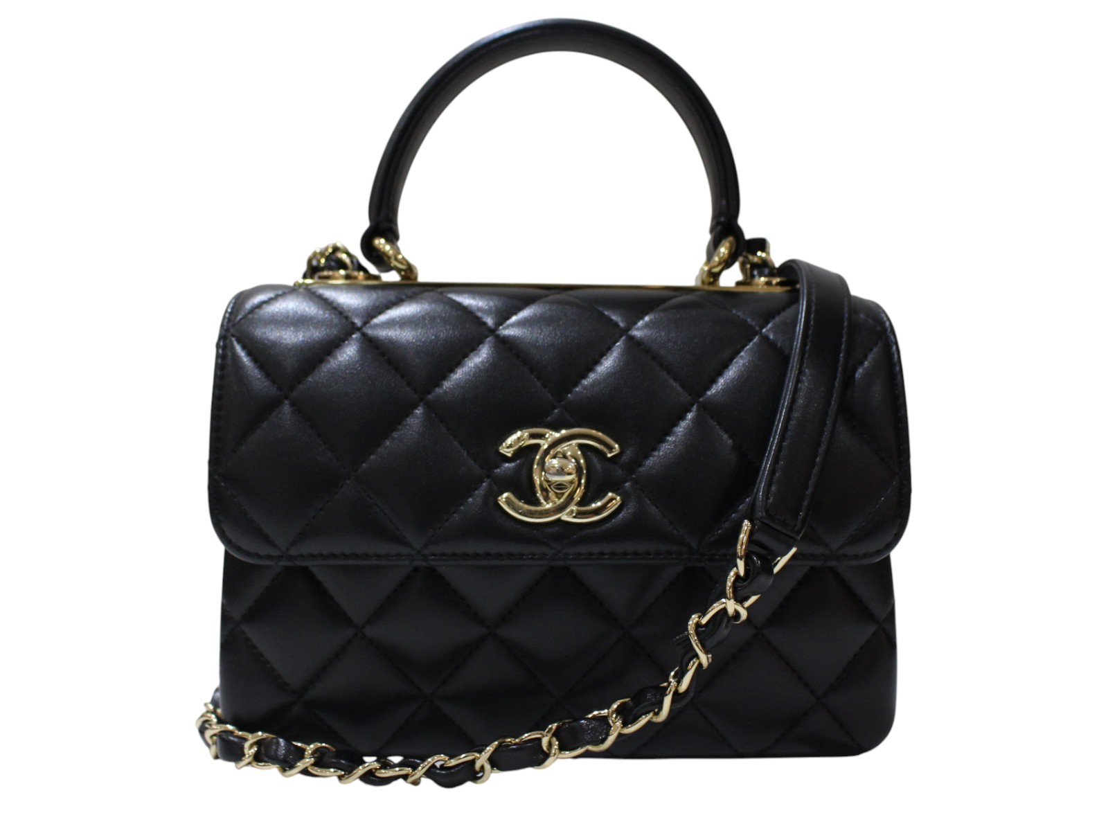 楽天市場】【シャネル】Chanel ラムスキン ココマーク トップハンドル