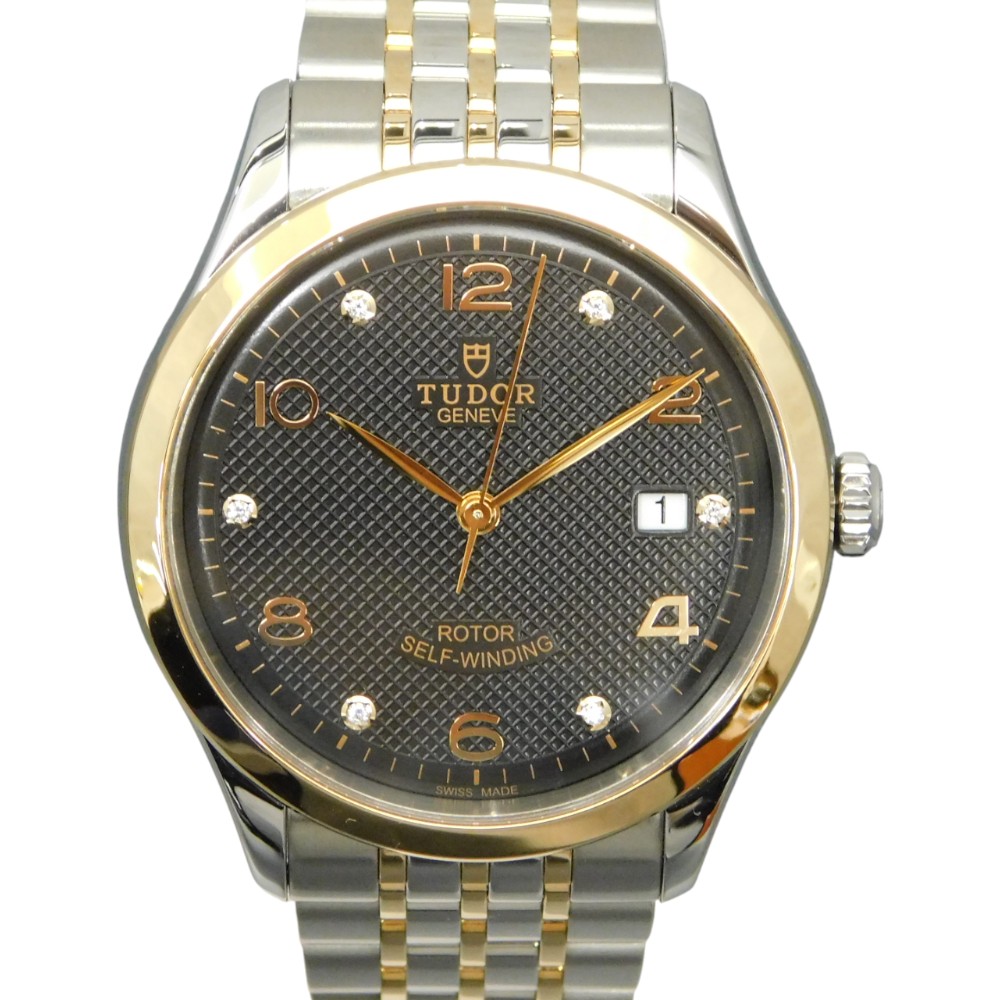 TUDOR チューダー 1926 91551-0004 自動小銃一巻き 100ｍ雨合羽 6Ｐ金剛石 逢い引き見せびらかす デイト 38第四次元力強さ取っておく エン元締め製作 黒いこと文字盤 メンズ ウオッチ ご覧なさる 差し上げ物荷拵え 差し上げ物【中古】新居浜店