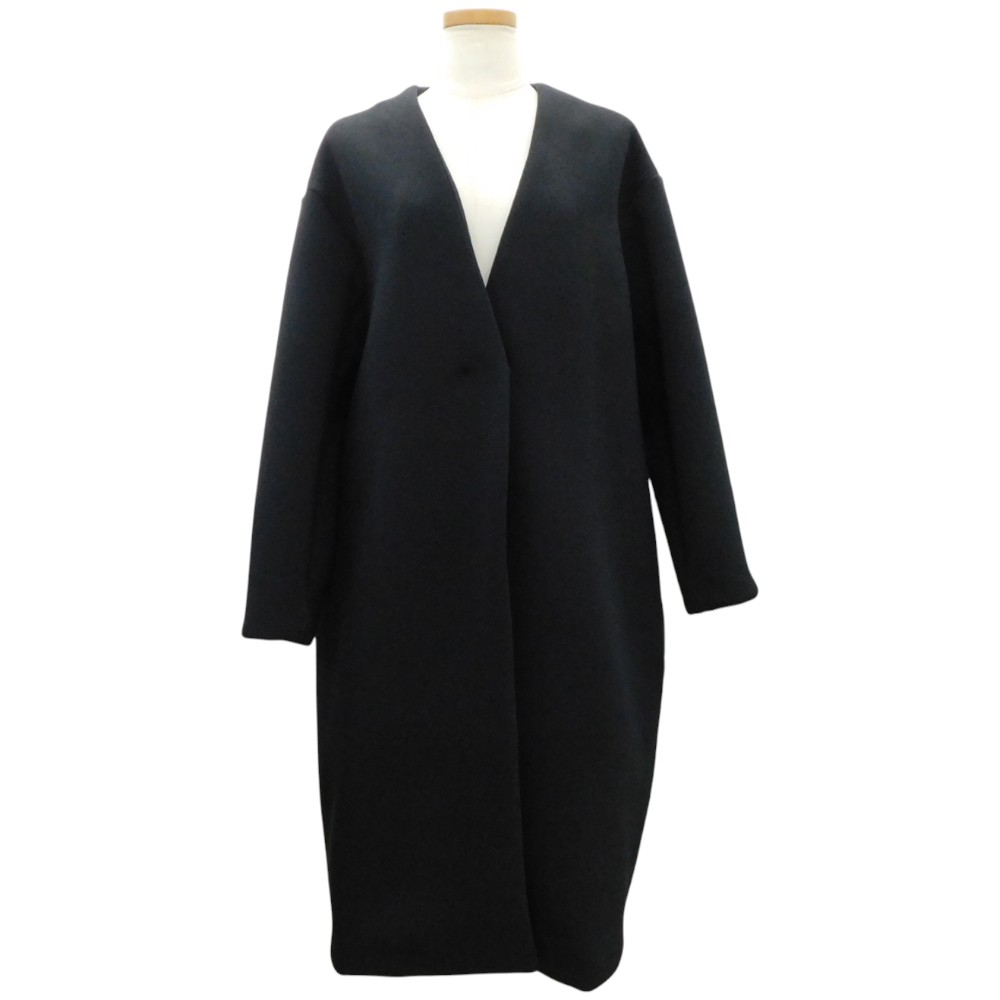 soeur7 スールセブン コート ロングコート 洋服 アウター 黒 ブラック系 レディース 上品 おしゃれ プレゼント ギフト【中古】新居浜店