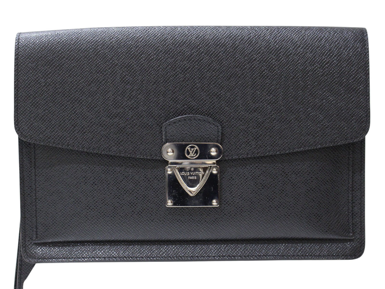 LOUIS VUITTON　ルイ・ヴィトン　ベライア　M32592　クラッチバッグ　セカンドバッグ　シルバー金具　アルドワーズ　チャコールグレー　タイガ　メンズ　紳士　定番　LV　人気　ギフト　プレゼント包装可【中古】松前R56号店