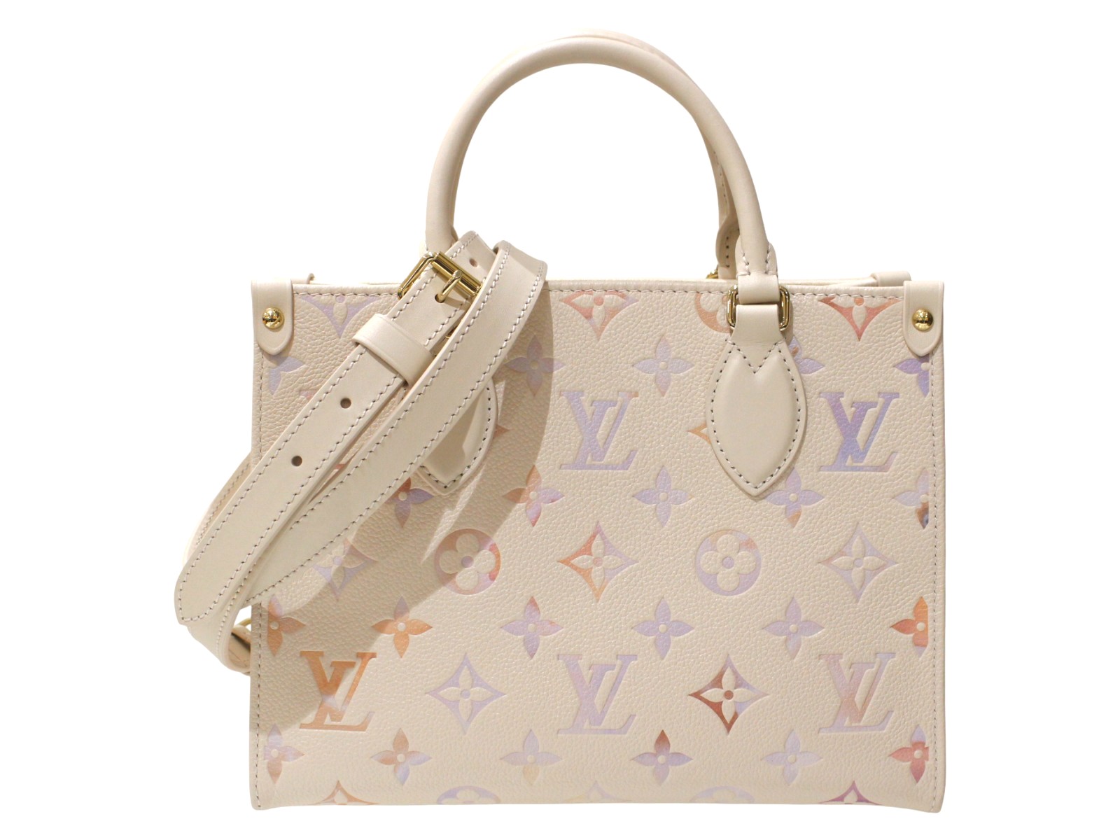 【箱・布袋・ストラップあり】LOUIS VUITTON ルイ・ヴィトン オンザゴーPM M25770 ハンドバック ショルダーバッグ 2WAY 意気ごみ皮膚軟化剤 レディース LV 一般受け 分かりやすい 差し上げ物 差し上げ物荷造り可【中古】松前R56号店
