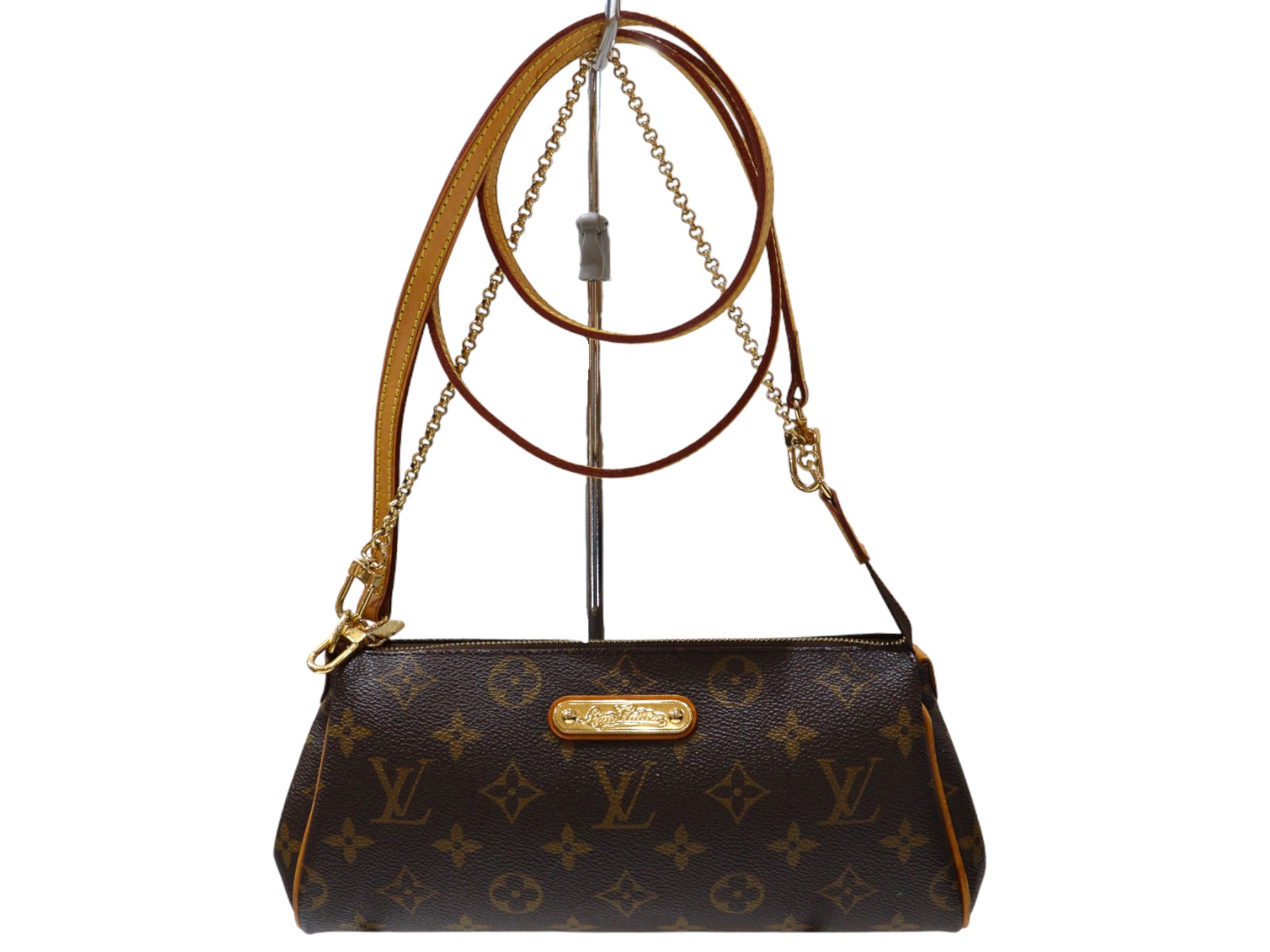 LOUIS VUITTON ルイ・ヴィトン エヴァ M95567 モノグラム・帆布 赤銅色系 ハンドバック ショルダーバッグ 2WAY チェーン店 曲がったがけ レディース LV 廃盤 差し上げ物 差し上げ物荷拵え可【中古】松山朝生田店