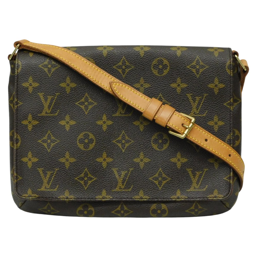 LOUIS VUITTON　ルイ・ヴィトン ミュゼットタンゴ　M51388　ハンドバッグ　肩がけ　モノグラム　コーティングキャンバス 茶　ブラウン系　シンプル　LV 人気 プレゼント包装可【中古】新居浜店