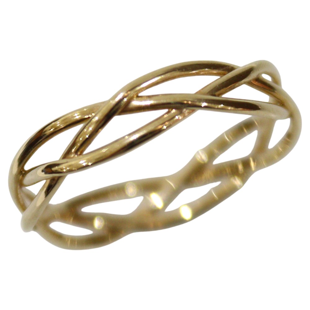 楽天市場】透かし細工デザインリング K18 イエローゴールド 2.9g