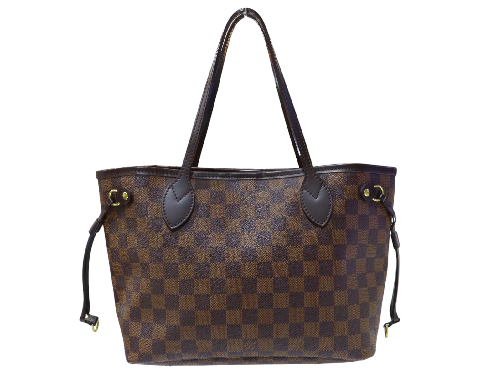 【布袋付】LOUIS VUITTON　ルイ・ヴィトン　ネヴァーフルPM　N51109　ハンドバッグ　トートバッグ　ダミエ　ブラウン　レディース　ギフト　プレゼント包装可【中古】松山朝生田店