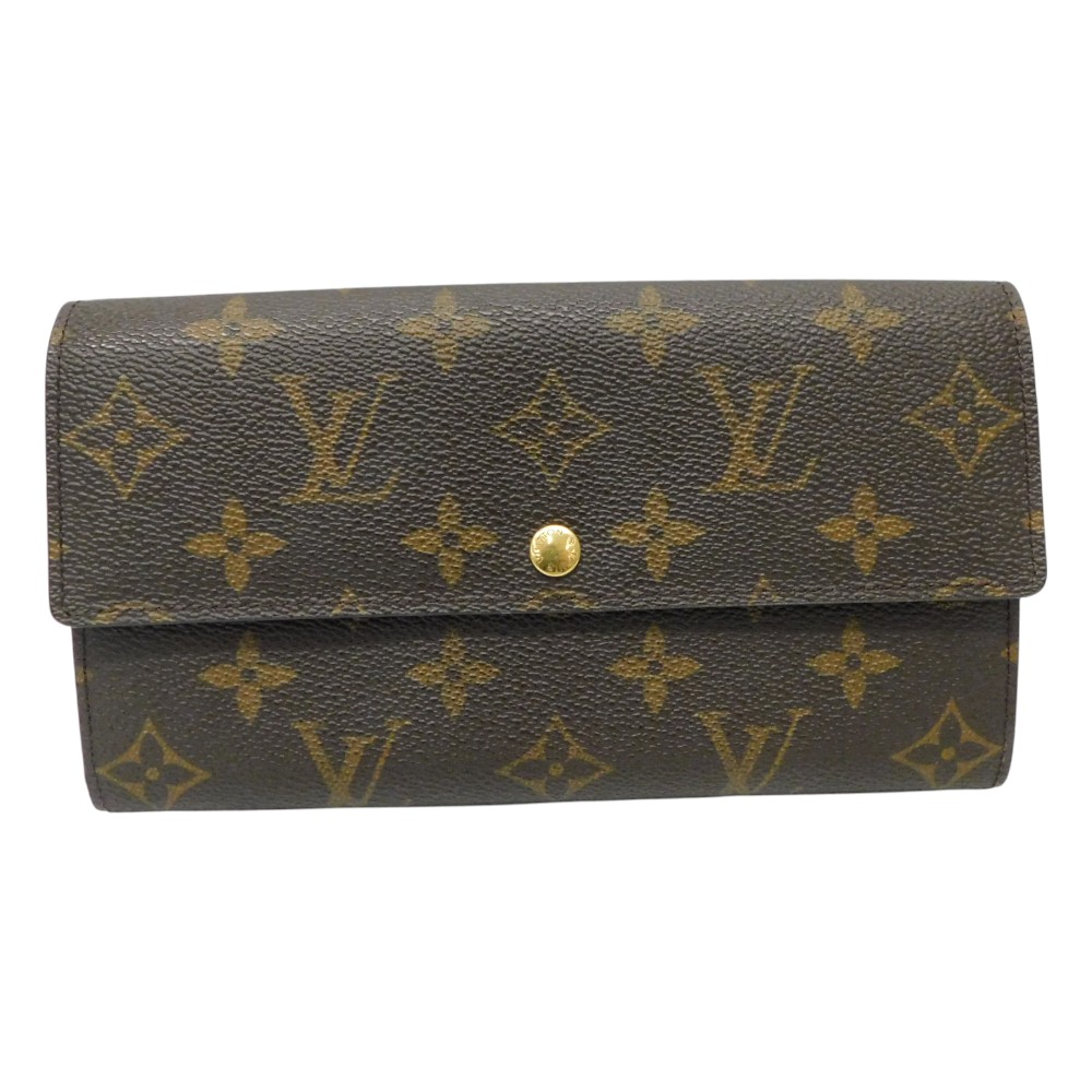 【箱あり】LOUIS VUITTON ルイ・ヴィトン ポシェット・ポルトモネクレディ M61725 モノグラム・帆布 長紙入れ ロングウォレット 分かりやすい 薄型 レディース メンズ ユニ一発やる 差し上げ物 差し上げ物荷作り可【中古】新居浜店