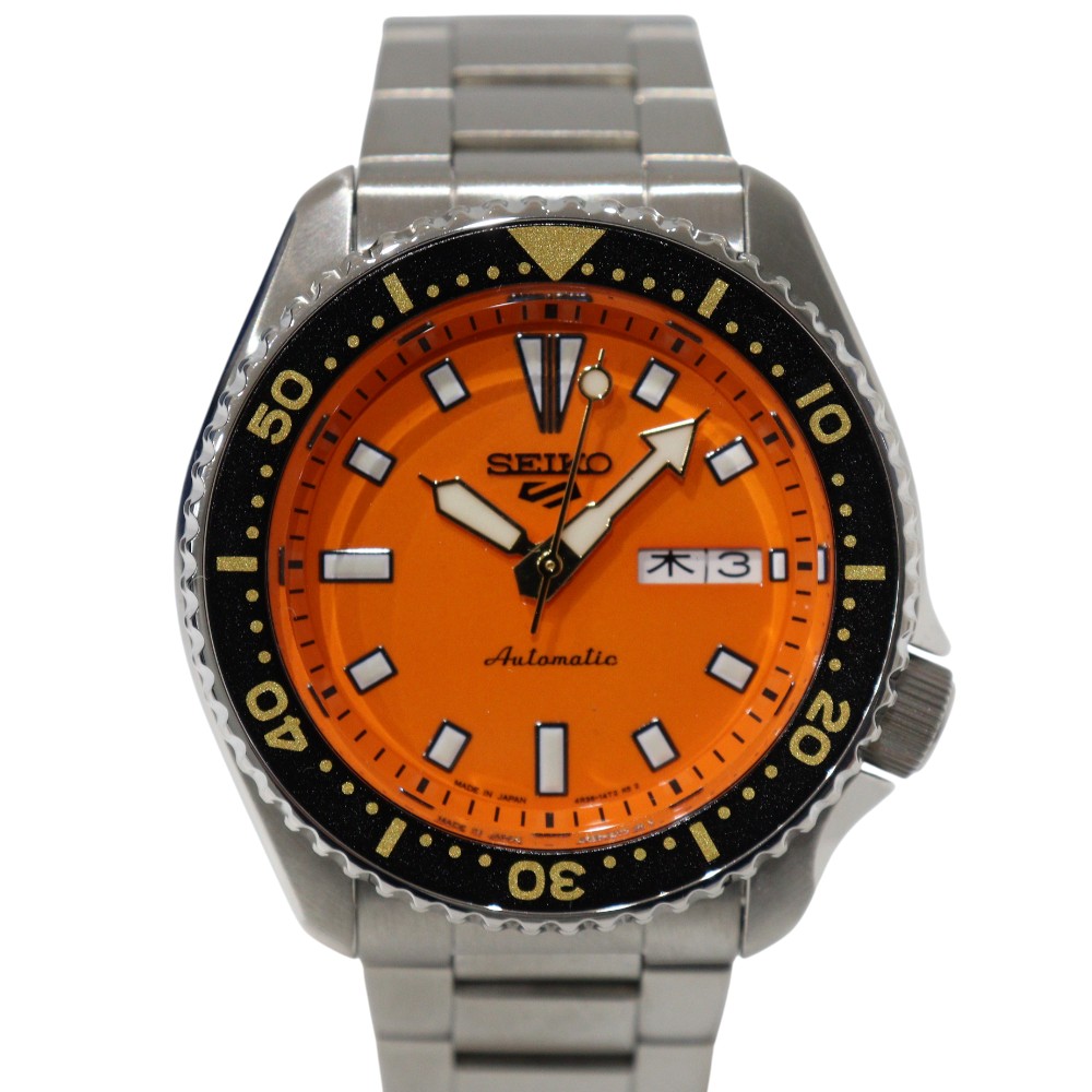 希少色 SEIKO 5スポーツ 4R36-07G0 オレンジ 自動巻き 楽天市場】SEIKO セイコー 5スポーツ 4R36 07G0 デイデイト 200m防水