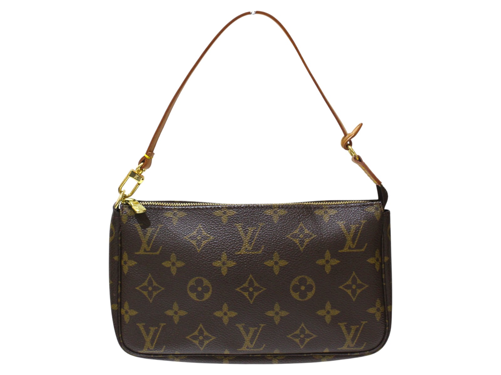【布袋あり】LOUIS VUITTON　ルイ・ヴィトン　ポシェット・アクセソワール　M51980　モノグラム・キャンバス　ハンドバッグ　ポーチ　ブラウン系　ゴールド金具　レディース　メンズ　ユニセックス　LV　人気　シンプル　ギフト　プレゼント包装可【中古】松前R56号店