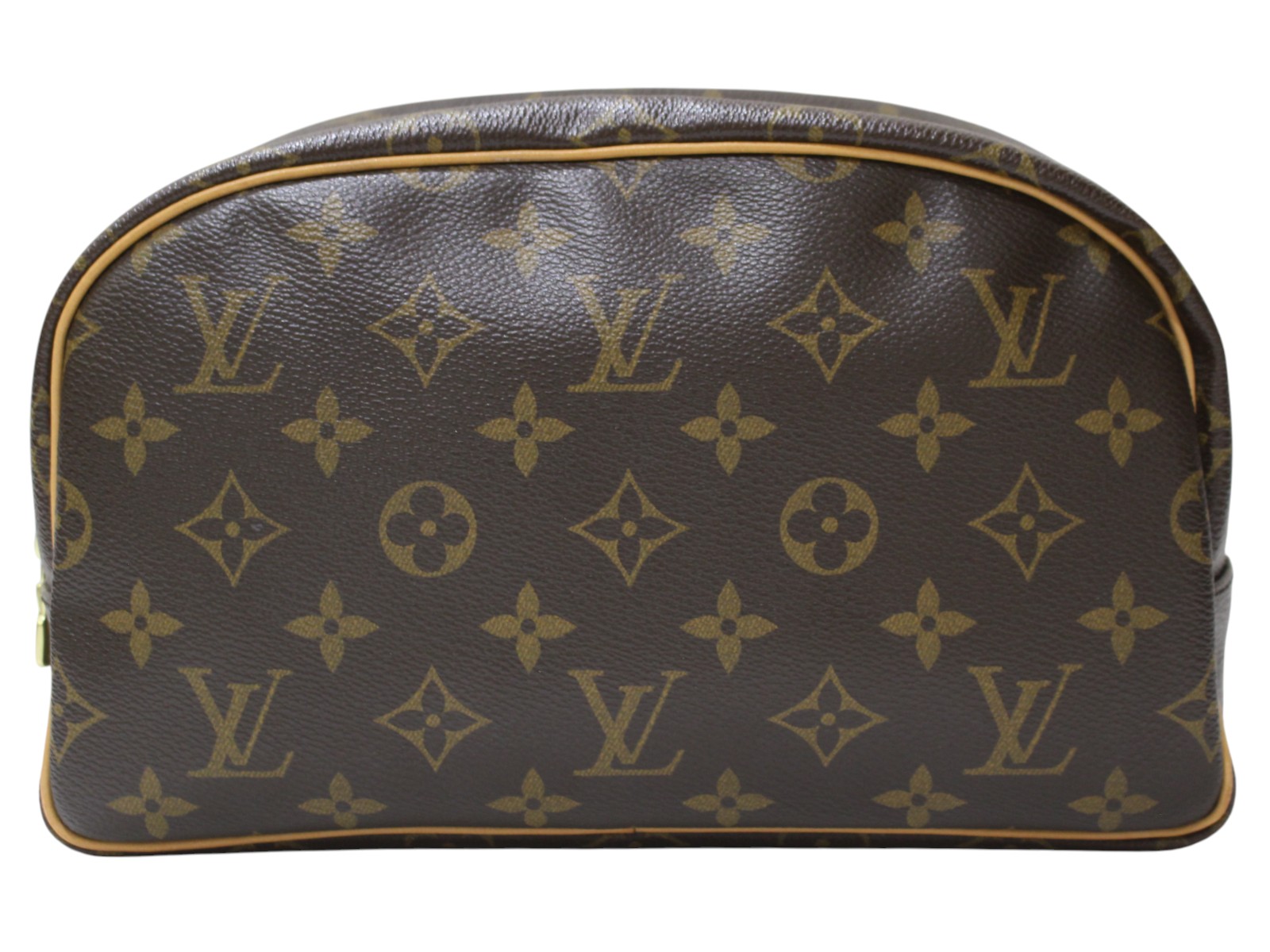 LOUIS VUITTON ルイ・ヴィトン トゥルース・トワレット25 M47527 かざり付ける合切袋 赤銅色系 モノグラム・帆布 ゴールド金具 周遊合切袋 小入れもの レディース メンズ ユニ一発やる LV 一般受け 分かりやすい 差し上げ物 差し上げ物荷造り可【中古】松前R56号店