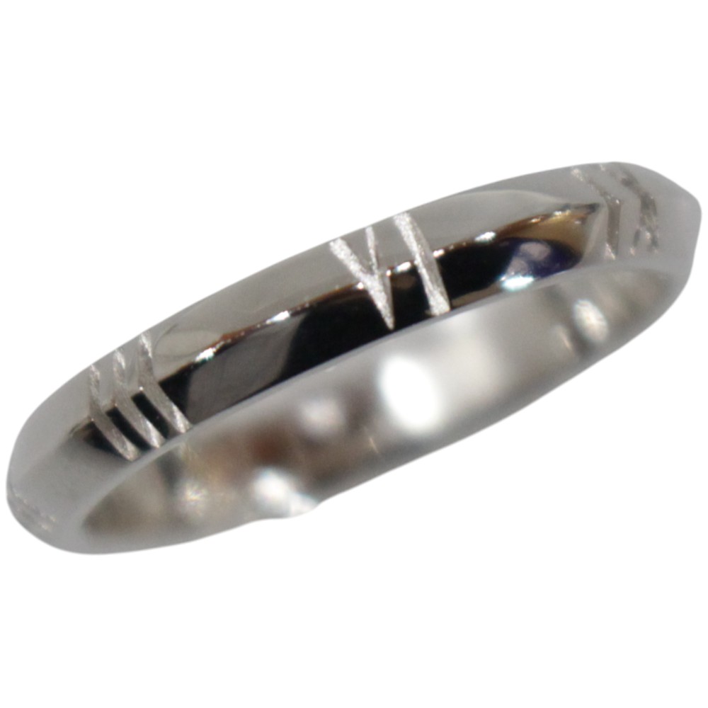 【箱・布袋あり】TIFFANY＆Co.　ティファニー　アトラスXクローズドナローリング　Au750　K18WG　ホワイトゴールド　約15号　4.2g　指輪　レディース　ジュエリー　プレゼント包装　ギフト【中古】松山久万ノ台店