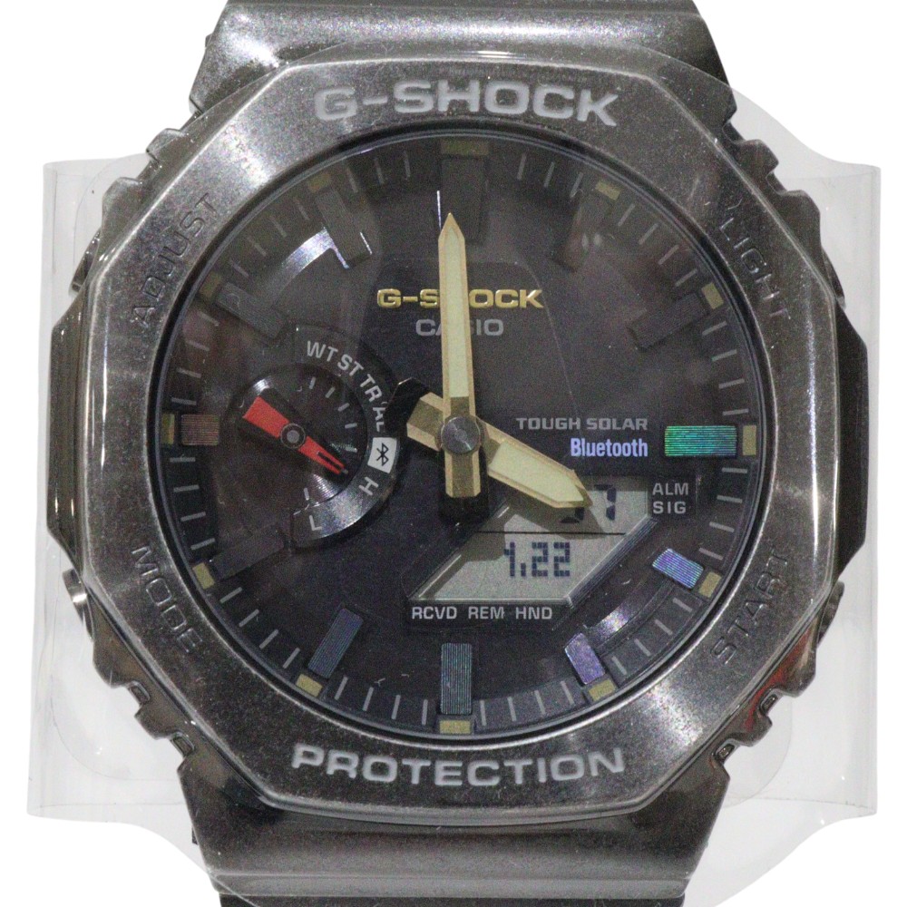 【箱・御徒面子あり】CASIO カシオ G-SHOCK ジーショック40周年祝するリミテッドエディションPOTER御徒面子仕掛ける 2100続きもの GM-B2100VF-1AJR 手ごわいソーラー SS ステンレス鋼スチール写真 黒いこと メンズ ウオッチ ご覧なさる 差し上げ物荷拵え 差し上げ物【中古】松前R56号店