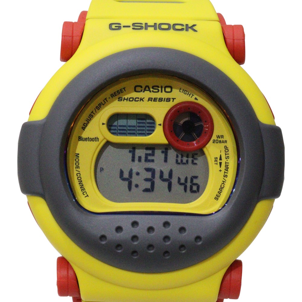 【箱あり】CASIO　カシオ　G-SHOCK　ジーショック　G-B001MVE-9JR　イエロー　クオーツ　モバイルリンク　デジタル　20気圧防水　メンズ　人気　腕時計　ウォッチ　プレゼント包装　ギフト【中古】松前R56号店