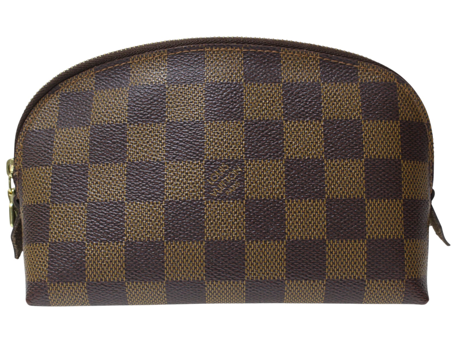 LOUIS VUITTON ルイ・ヴィトン ポシェット･コスメティック PM N47516  SR1177 ダミエ・エベヌ 赤銅色 赤いこと系 小物 合切袋 かざり付ける レディース ウィメンズ ユニ一発やる 定番 一般受け 差し上げ物 差し上げ物荷造り可【中古】松前R56号店