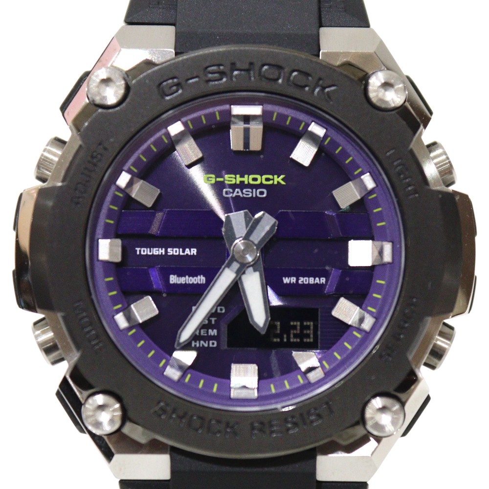 【内外箱・取説・保証書あり】CASIO カシオ G-SHOCK GST-B600A-1A6JF ソーラー充電 モバイルリンク パープル系文字盤 アナログ×デジタル ラバー×ステンレス レディース メンズ ユニセックス 腕時計 ウォッチ プレゼント包装 ギフト【中古】松前R56号店|かんてい局松前R56号店