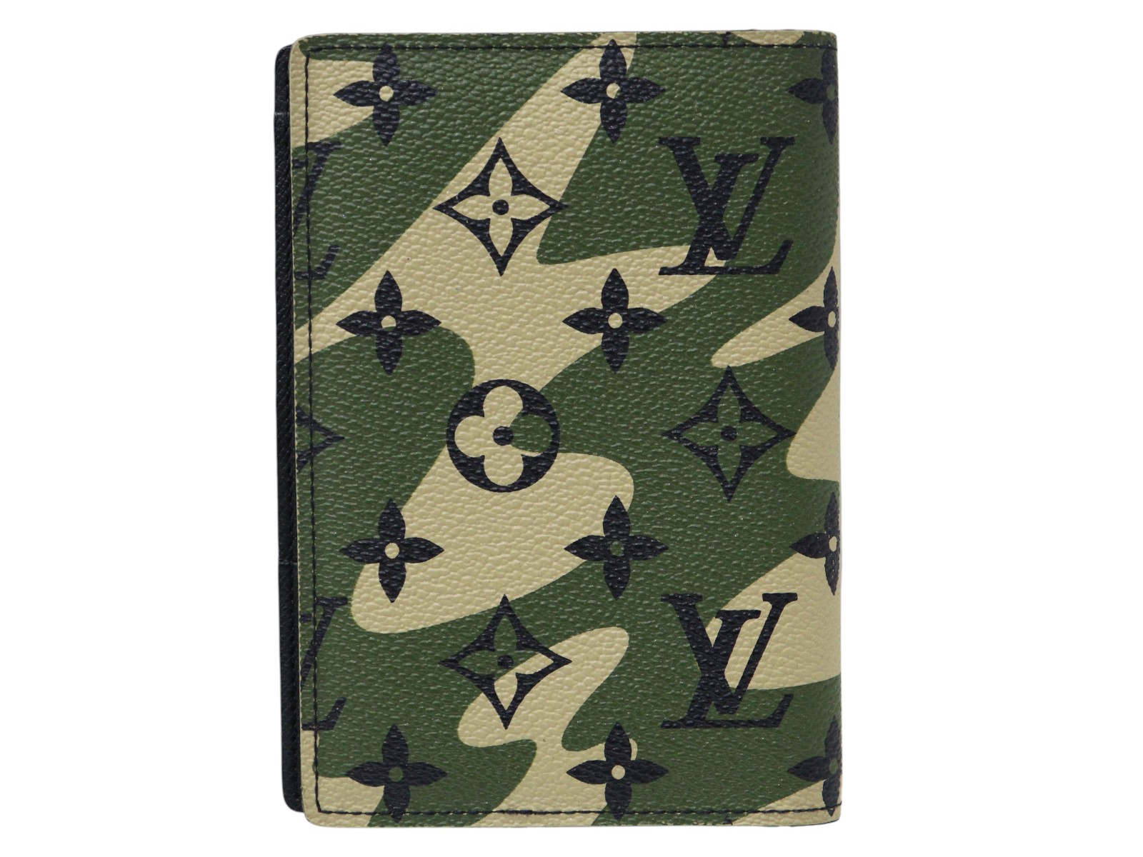 LOUIS VUITTON ルイ・ヴィトン クーヴェルテュール・パスポール モノグラモフラージュ M58027 緑であること系 PVC 村上隆二人三脚 旅行免状容れもの レディース 歌留多容れもの メンズ ユニ一発やる LV 差し上げ物 差し上げ物荷拵え可【中古】松山朝生田店