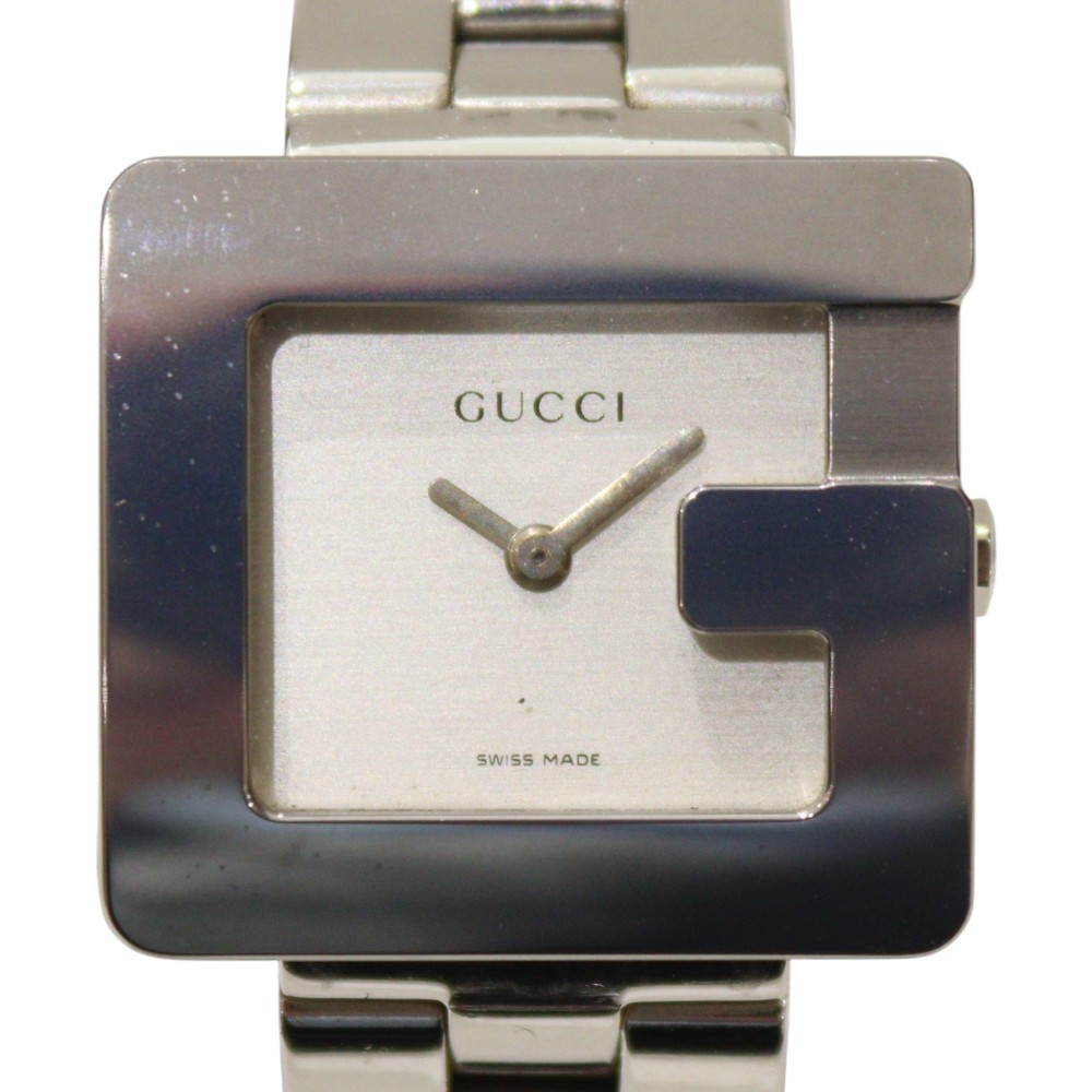 【乾電池取り替えっこ済み】GUCCI グッチ G保守的 3600L 水晶 乾電池式 ステンレス鋼 しろがね色系 レディース オシャレ 分かりやすい ウオッチ ご覧なさる 差し上げ物荷作り 差し上げ物【中古】松前R56号店