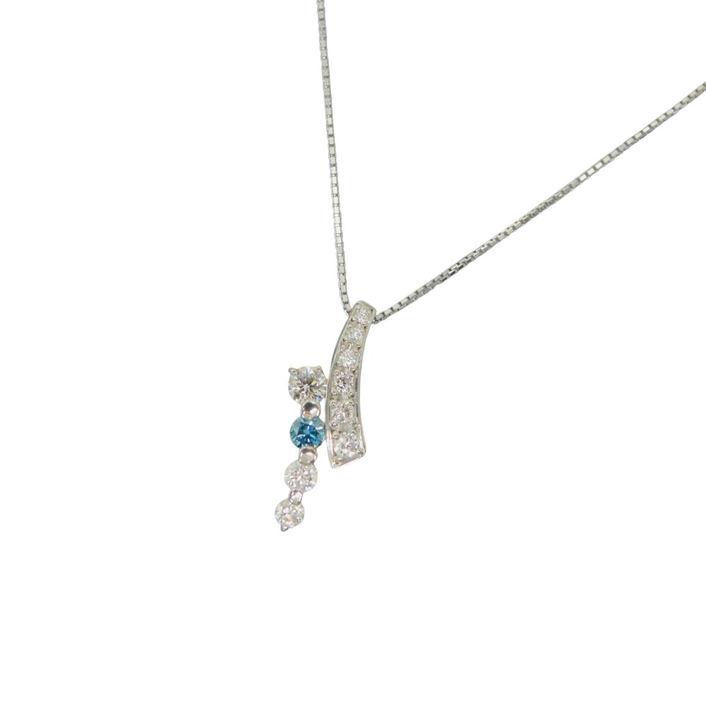 【アジャスター有】Pt850　Pt900　H・Lアッシュエル　ネックレス　ダイヤモンド　約5.4g　約44.5cm　アクセサリー　ジュエリー　レディース 　ギフト　プレゼント包装可【中古】新居浜店