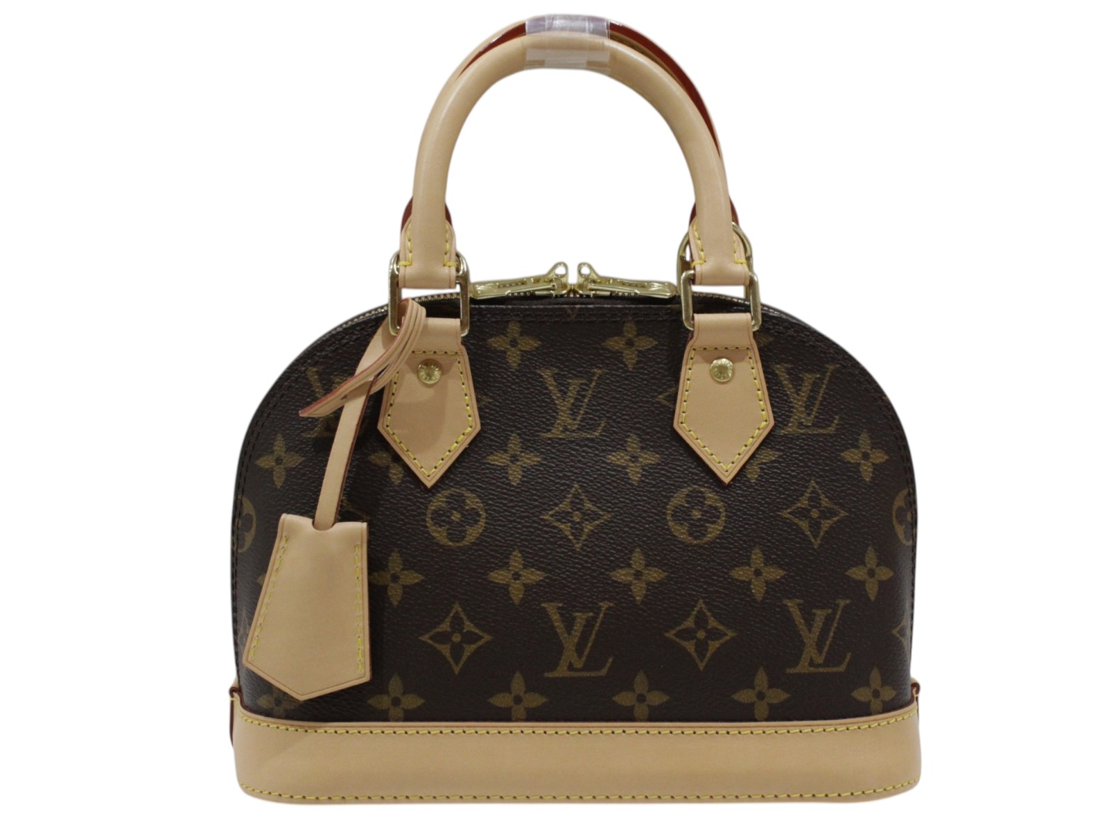 【箱・布袋・ストラップ付】LOUIS VUITTON ルイ・ヴィトン アルマBB M46990 ハンドバック 2WAY モノグラム ヌメ革 赤銅色系 ゴールド金具 ジッパー レディース 一般受け 定番 差し上げ物 差し上げ物荷拵え可【中古】松山久万ノ台店