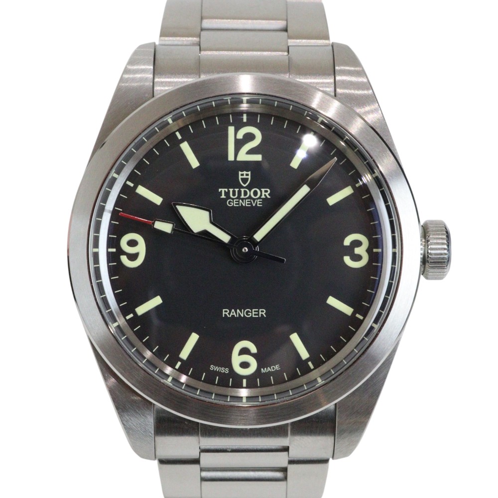 【内外箱・取説・ギャラあり】TUDOR チューダー レンジャー M79950-0001 自動巻き パワーリザーブ ステンレス ブラック文字盤 39mm 100m防水 メンズ 紳士 シンプル 人気 腕時計 ウォッチ プレゼント包装 ギフト【中古】松前R56号店|かんてい局松前R56号店