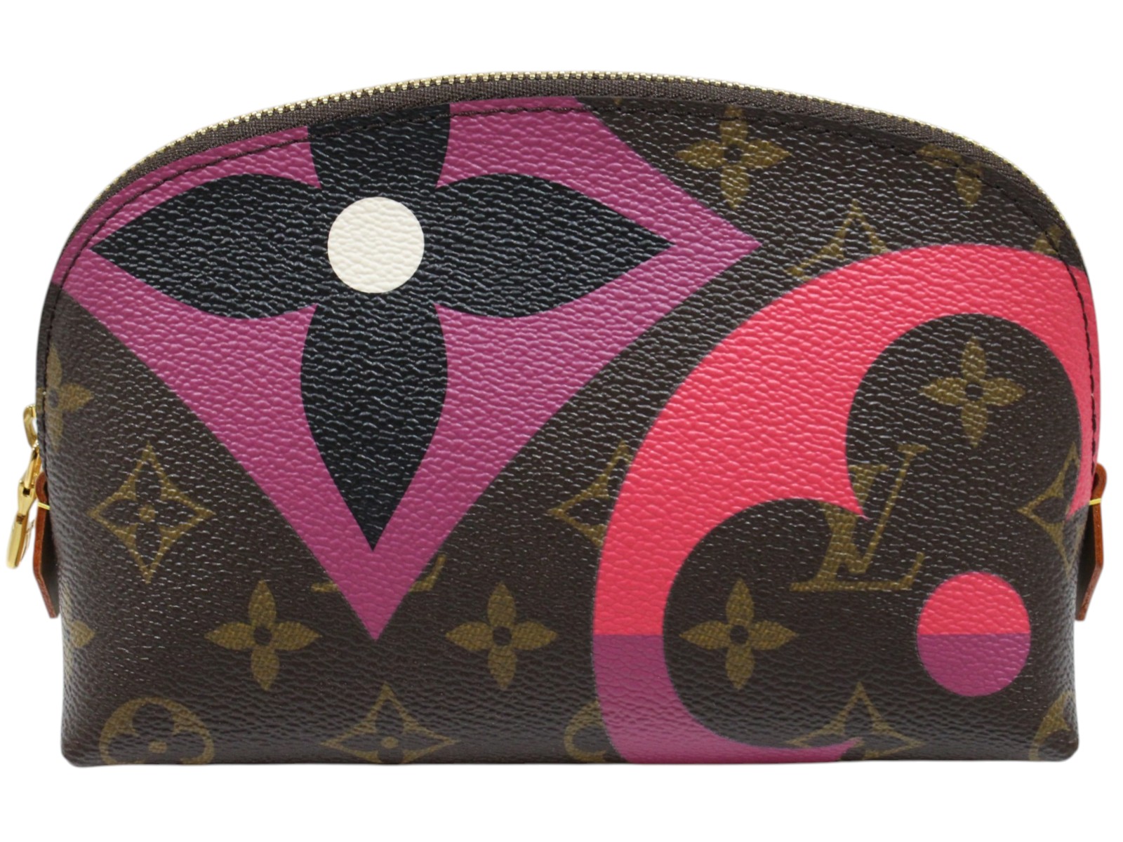 【特上品・箱・布袋付】LOUIS VUITTON　ルイ・ヴィトン　ポシェット・コスメティック ゲームオン・モノグラム　M80283　モノグラム・キャンバス　ブラウン　メイクポーチ　化粧ポーチ　小物入れ　レディース　ギフト　プレゼント包装可【中古】松山久万ノ台店 52,080円