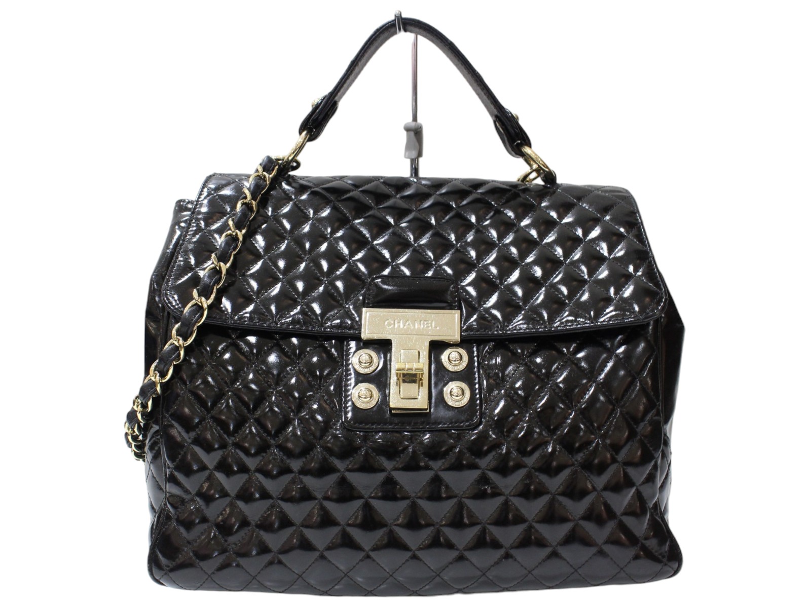 CHANEL　シャネル　マトラッセ 2WAYハンドバッグ　ブラック　レザー　ショルダーバッグ　レディース　ウィメンズ　ユニセックス　人気　ブランド　定番　ギフト　プレゼント包装可【中古】松前R56号店