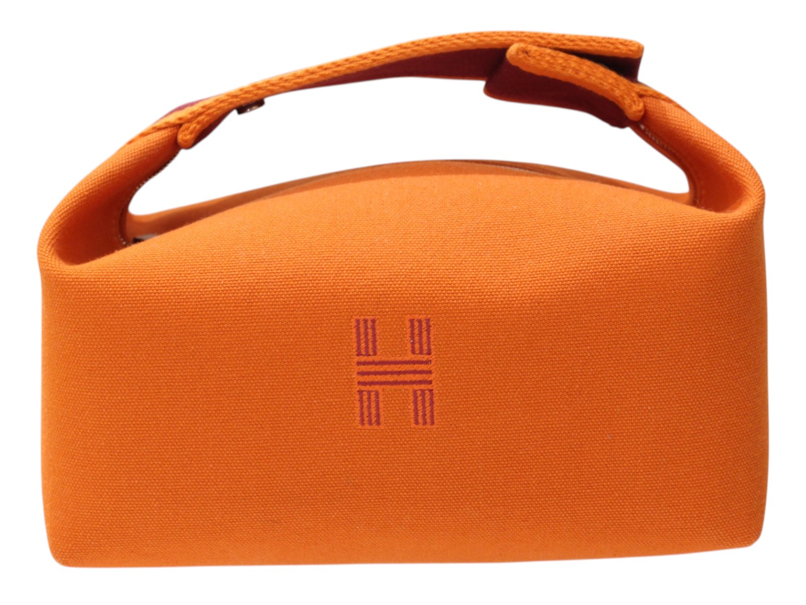 HERMES エルメス ブリッド・ア・ブラックPM 二階建てバス用合切袋 オランジュ・フー オレンジ色系 綿織物帆布 レディース 心地よい 分かりやすい 一般受け 差し上げ物荷造り 差し上げ物【中古】松前R56号店
