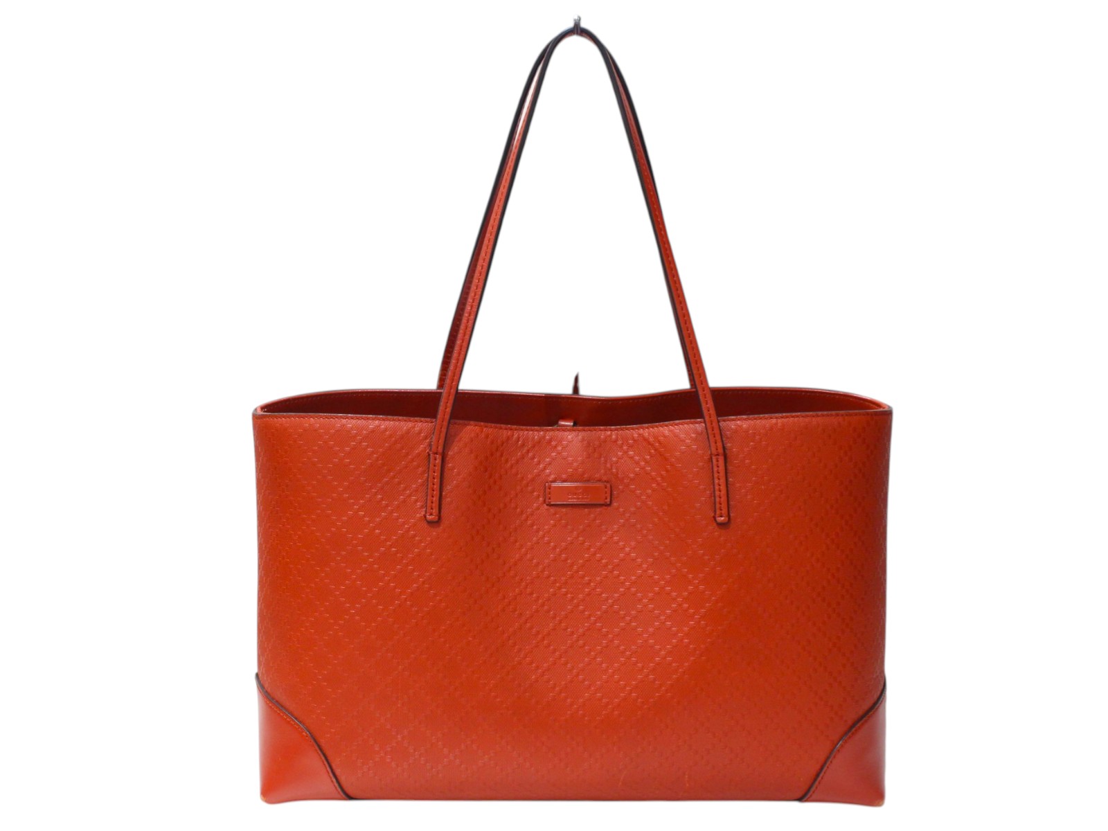 GUCCI　グッチ　ディアマンテラックストートバッグ　353397　肩掛け　オレンジレッド系　レザー　書類　ビジネス　収納　レディース　メンズ　ユニセックス　人気　プレゼント包装　ギフト【中古】松前R56号店