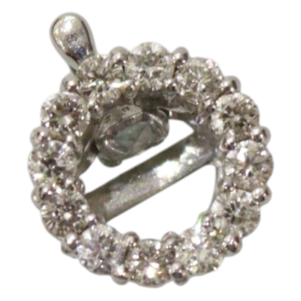 K18WG　ネックレストップ　ホワイトゴールド　WG　メレダイヤモンド　0.2ct　0.6ｇ　ペンダントトップ　レディース　綺麗　ジュエリー　プレゼント包装可　ギフト【中古】松前R56号店