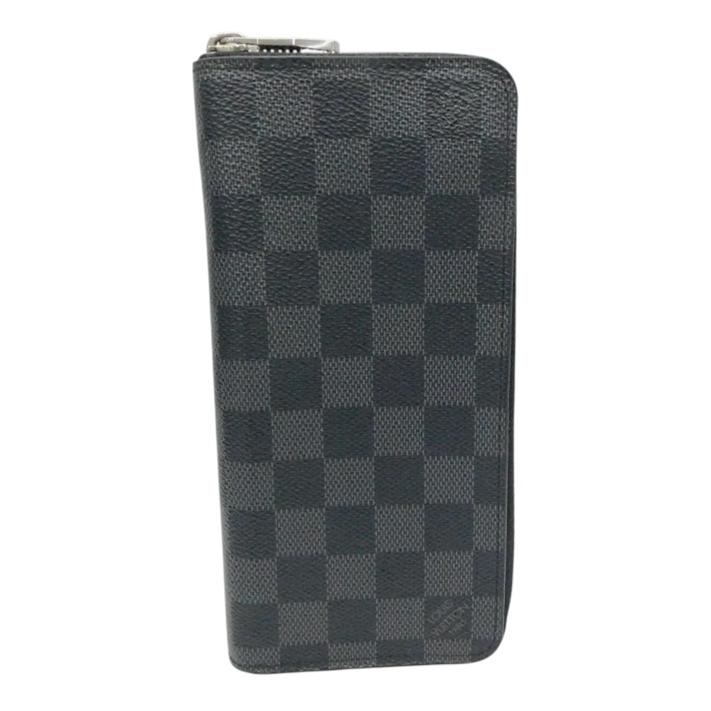 LOUIS VUITTON　ルイ・ヴィトン　ジッピーウォレット・ヴェルティカル　N63095　ダミエ・グラフィット　シルバー金具　ブラック　グレー　ラウンドファスナー　長財布　縦型　メンズ　ギフト　プレゼント包装可【中古】新居浜店｜かんてい局松前Ｒ５６号店