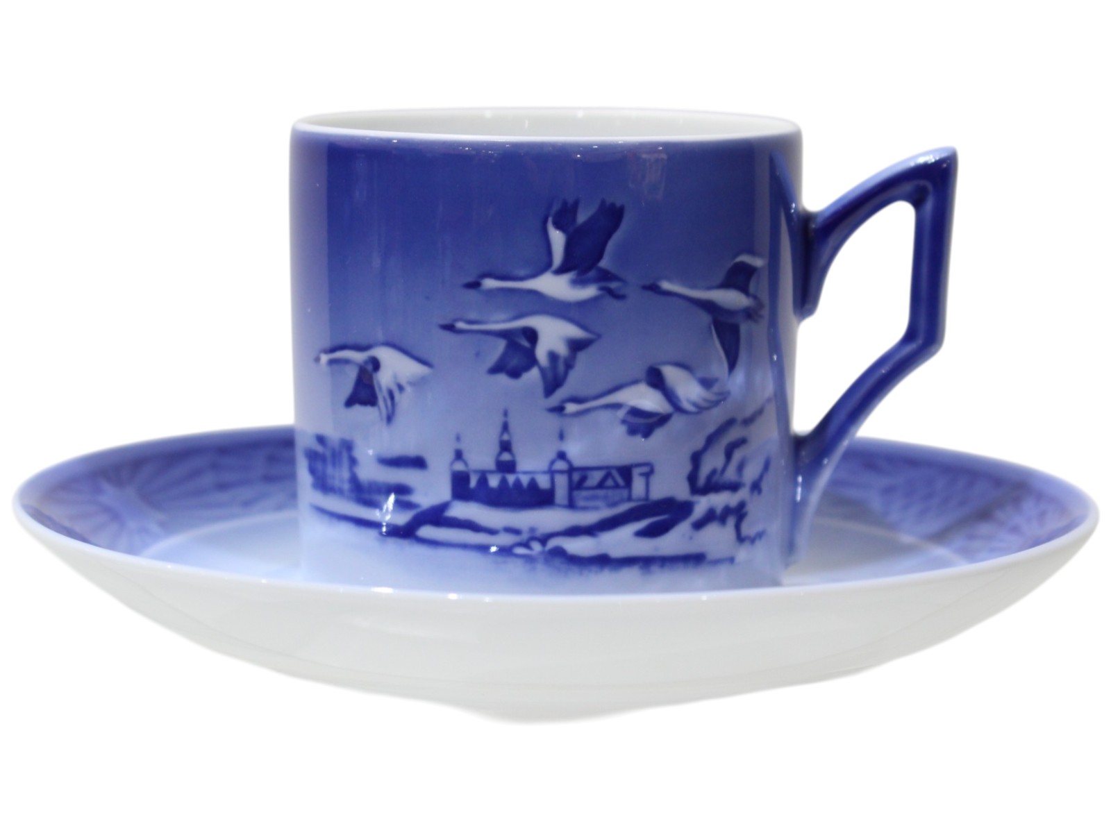 Royal Copenhagen ロイヤルコペンハーゲン 2006 優勝杯＆平円盤 1客 青色系 紅茶優勝杯 皿 受け皿 ブランド名食器 洋食器 分かりやすい 差し上げ物荷拵え 差し上げ物 【中古】松前R56号店