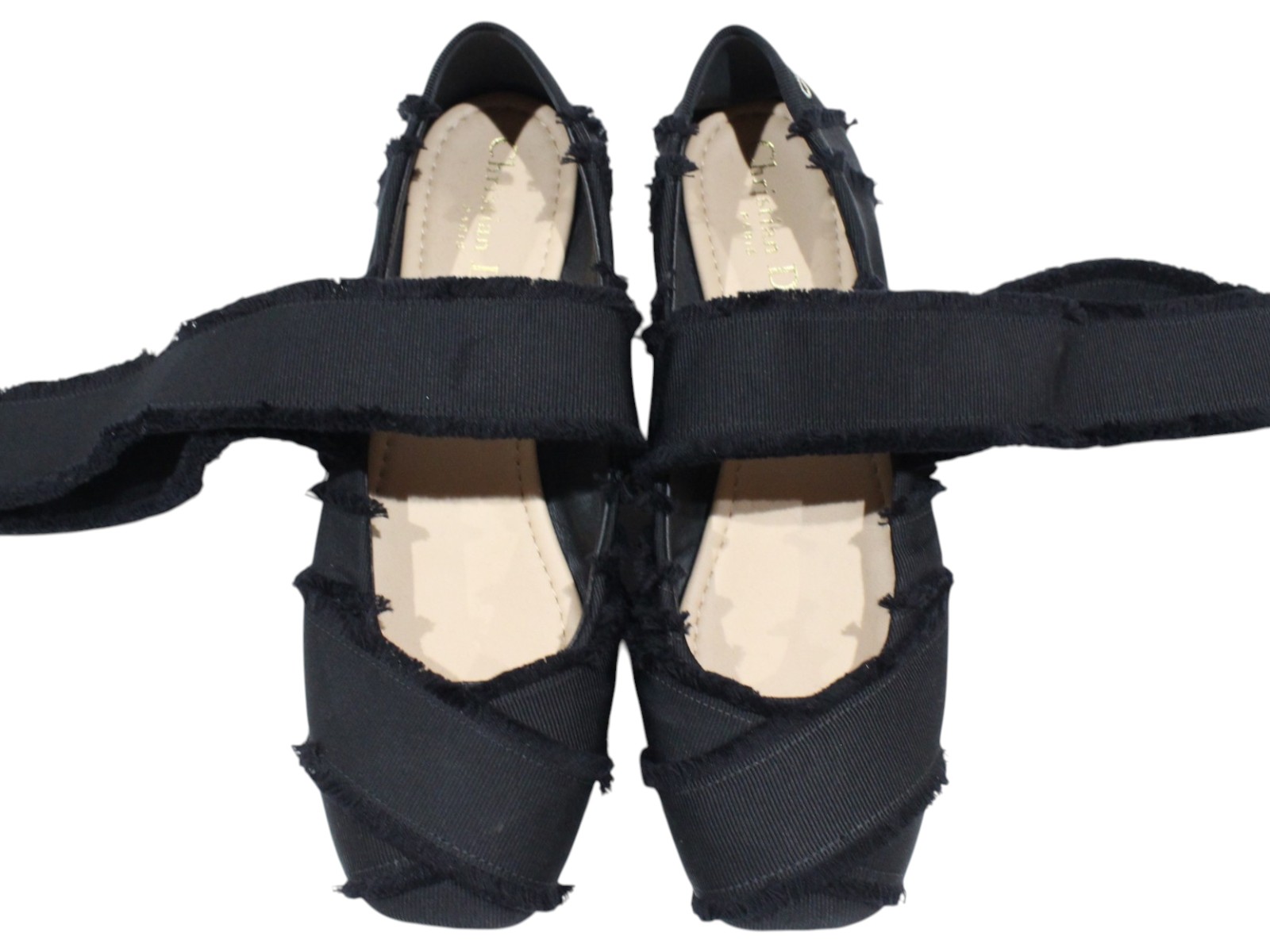 Christian Dior　クリスチャン・ディオール　バレリーナシューズ　パンプス　靴　ブラック　サイズ37　約23.5cm　レディース　ウィメンズ　ファッション　おしゃれ　プレゼント包装可　ギフト【中古】松山久万ノ台店