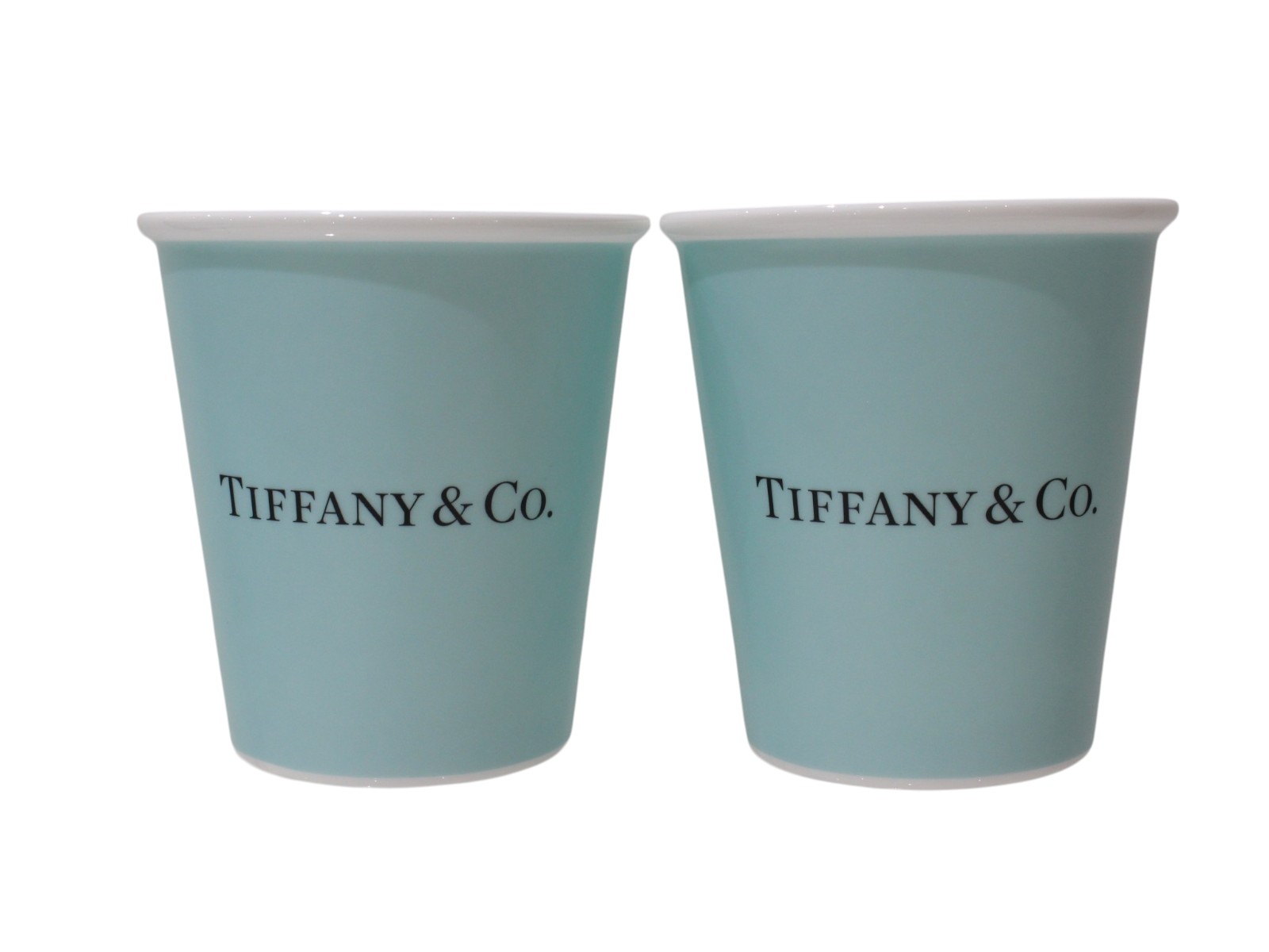 【箱付】TIFFANY&Co. ティファニー&コー コーヒーカップ ペアグラス ティファニーブルー コップ お祝い ブランド食器 オシャレ プレゼント包装 ギフト【中古】松前R56号店|かんてい局松前R56号店