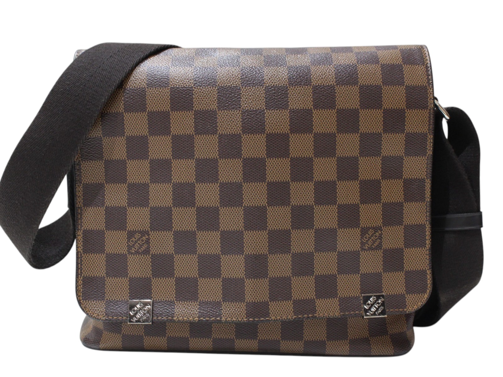 LOUIS VUITTON ルイ・ヴィトン ディストリクトPM N41031 ショルダーバッグ ダミエ・エベヌキャンバス 赤銅色 レディース メンズ 一般受け 定番 差し上げ物 差し上げ物荷拵え可【中古】松前R56号店