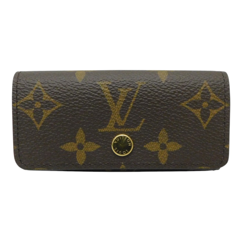 【布袋付き添い人】LOUIS VUITTON ルイ・ヴィトン ミュルティクレ4 M69517 モノグラム・帆布 足懸かり入れもの 4連 赤銅色系 茶 ゴールド金具 か細い レディース メンズ ユニ一発やる 差し上げ物 差し上げ物荷拵え可【中古】新居浜店