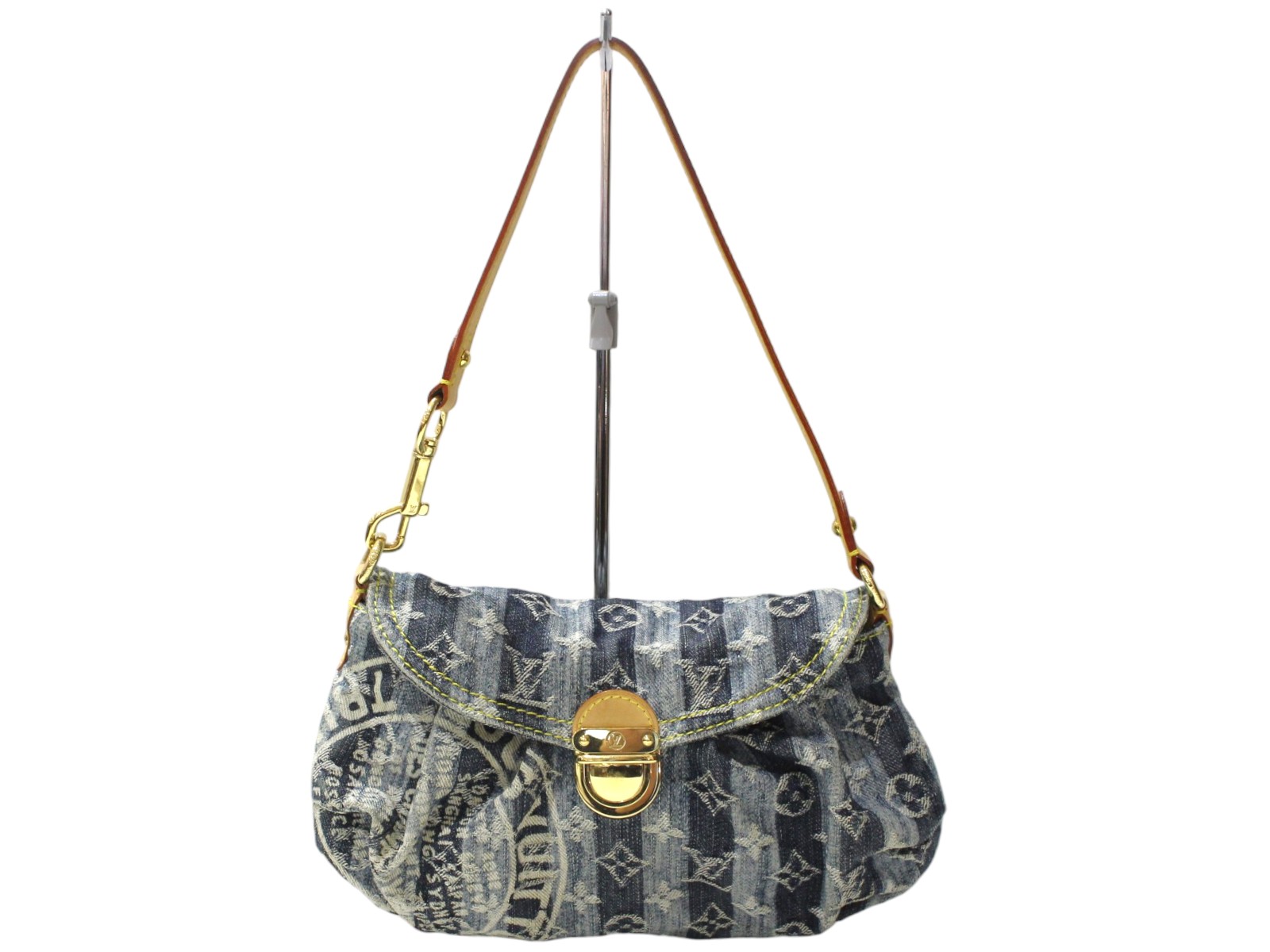 LOUIS VUITTON　ルイ・ヴィトン　ミニ・プリーティレイエ　M95333　SR1006　モノグラム・デニム　ブルー系　ハンドバッグ　ミニバッグ　肩掛け　レディース　ウィメンズ　ユニセックス　定番　人気　ギフト　プレゼント包装可【中古】松前R56号店 236,400円