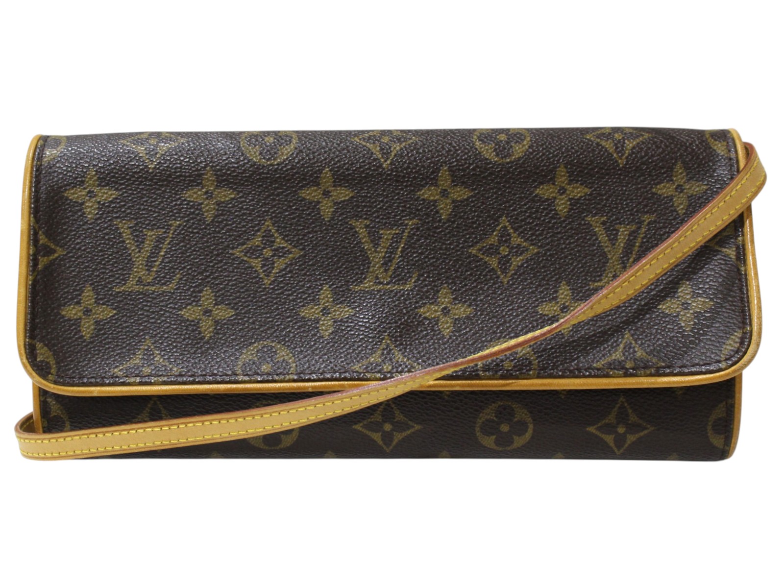 LOUIS VUITTON ルイ・ヴィトン ポシェット・ツインGM M51852 CA0040 モノグラム ブラウン ショルダーバッグ クラッチバッグ ミニバッグ ポーチ レディース ウィメンズ ユニセックス 定番 人気 ギフト プレゼント包装可【中古】松前R56号店