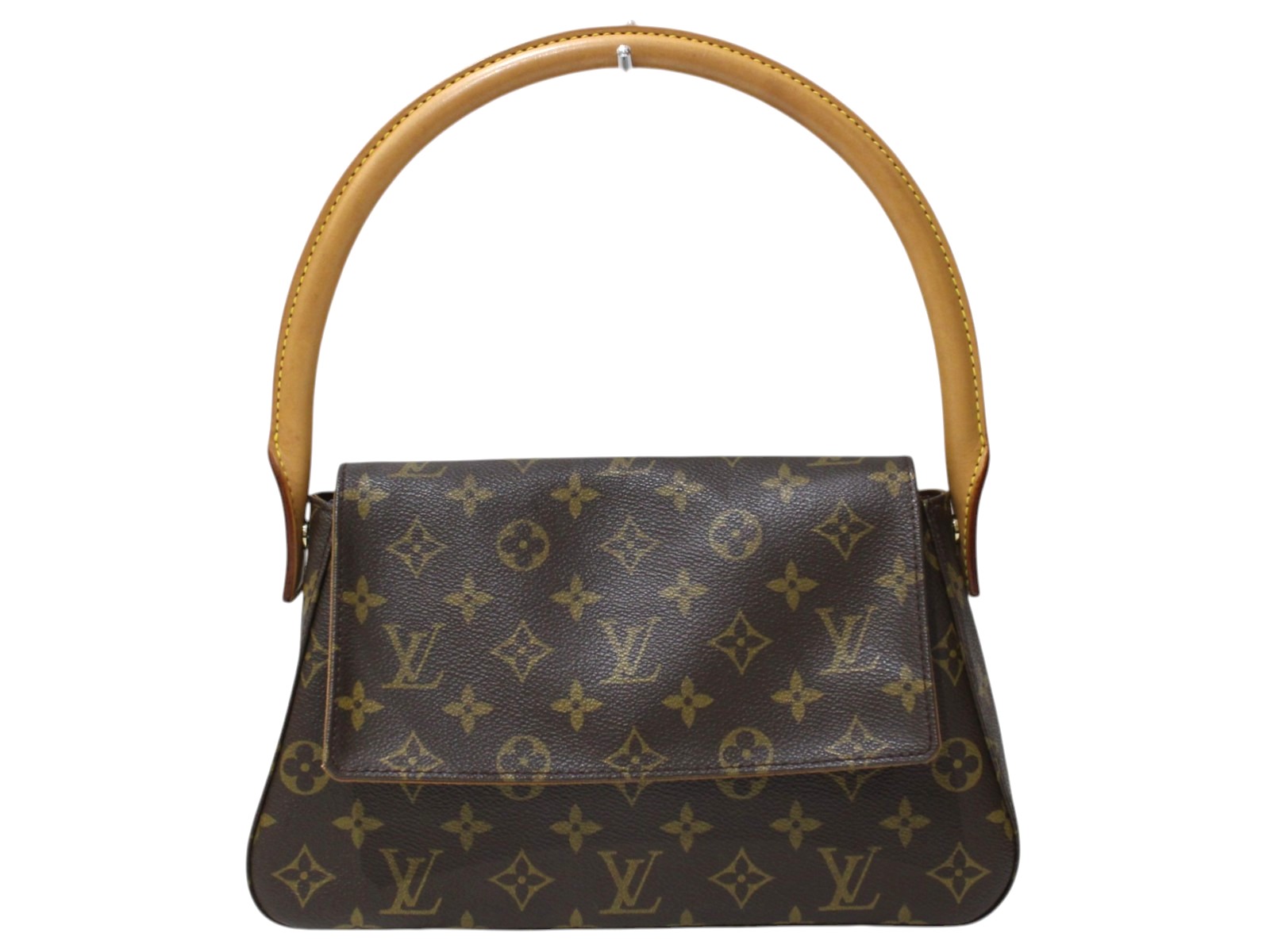 LOUIS VUITTON ルイ・ヴィトン ミニルーピング M51147 壱ショルダーバッグ 肩かけ モノグラム 赤銅色系 ゴールド金具 レディース ウィメンズ 定番 LV 一般受け 差し上げ物 差し上げ物荷拵え可【中古】松前R56号店